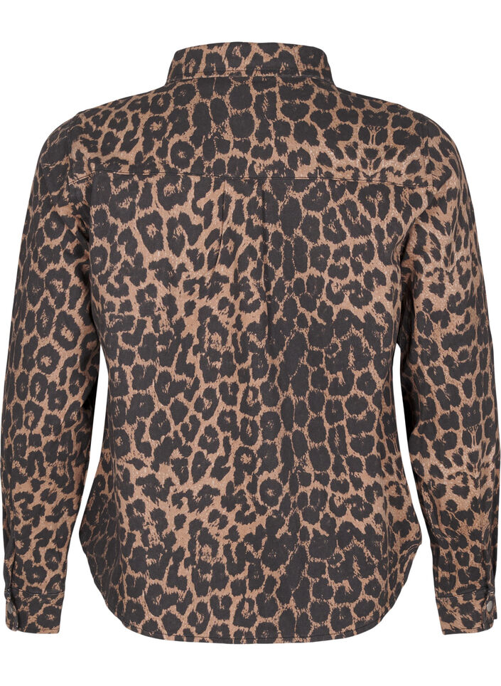 Canvas-Jacke mit Leopardenmuster, Leo AOP, Packshot image number 1