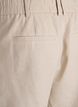 Hoch taillierte Bermudashorts aus Leinen und Viskose, Beige, Packshot image number 3