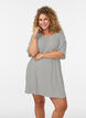 Gestreiftes Nachthemd aus Viskosejersey, Vanille, Model image number 0