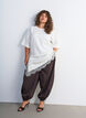 Jerseybluse im Lagenlook mit Spitze, Vanille, Model image number 0