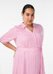 Kn&ouml;chellanges Hemdblusenkleid mit Bindeg&uuml;rtel und Streifen, Pink, Model image number 2