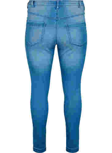 Super Slim Amy Jeans mit hoher Taille, Light blue, Packshot image number 1