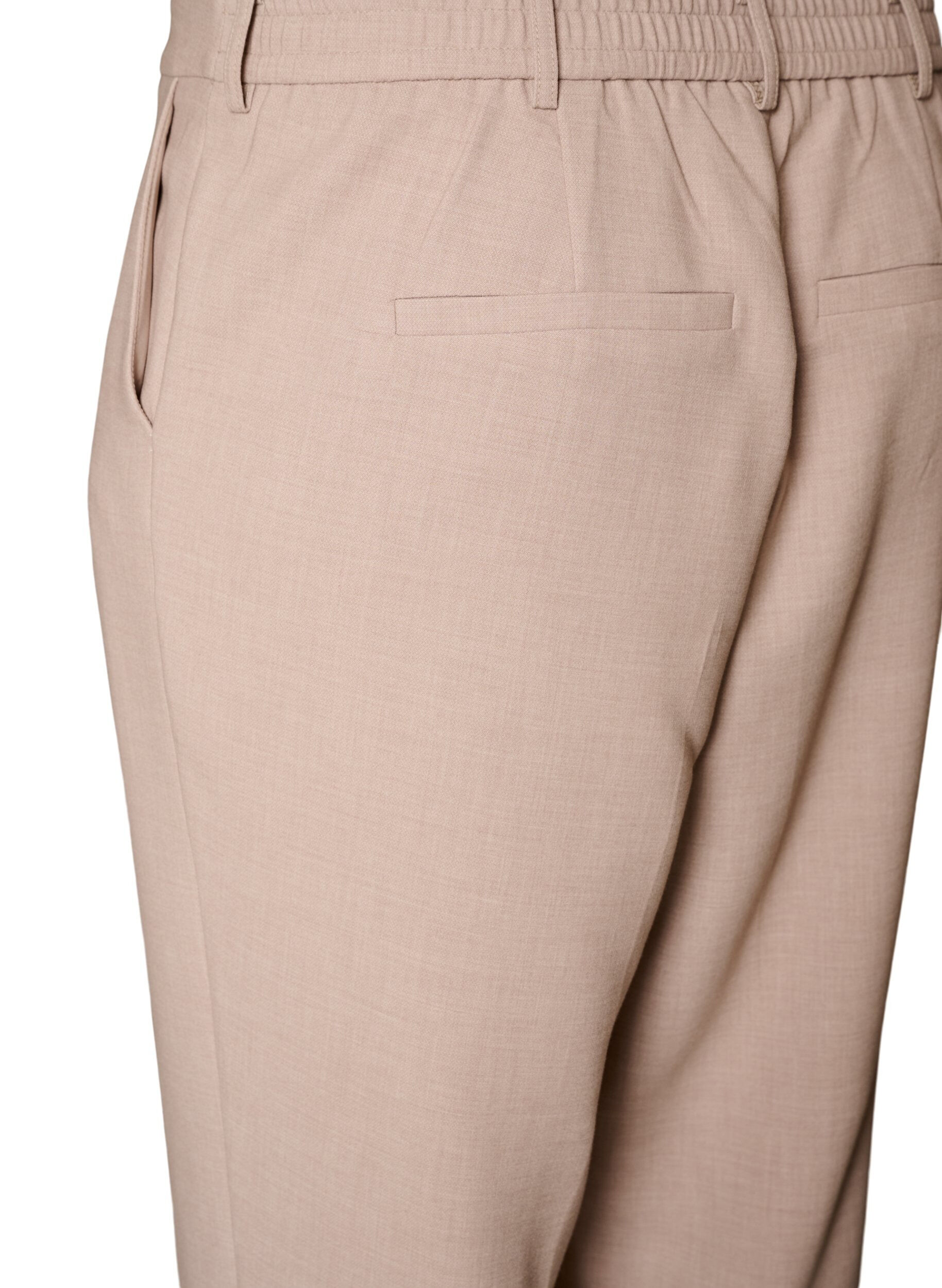 ZizziTaillierte Hose mit hoher Taille und gerader Passform, Beige, Packshot image number 3