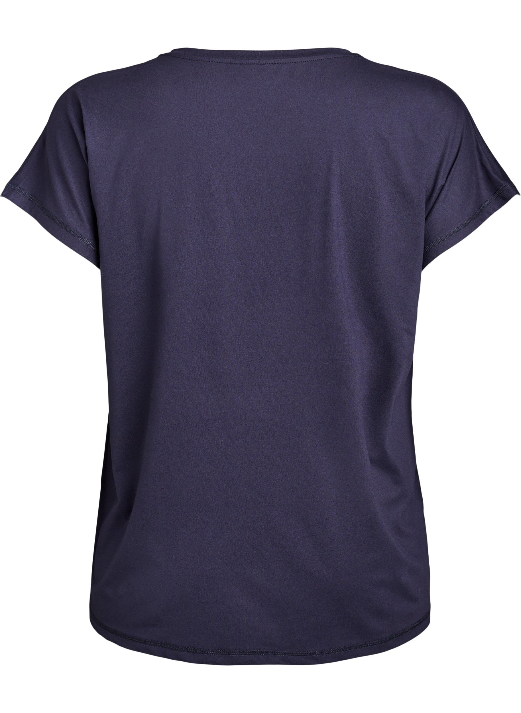 ZizziEinfarbiges Trainings-T-Shirt, Blau, Packshot image number 1