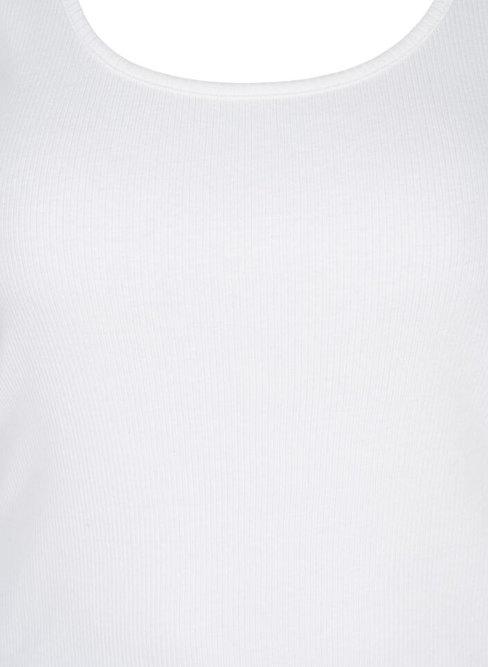 2er-Pack Basic Tanktop in Ripp Optik, Navy B/B White, Packshot image number 3