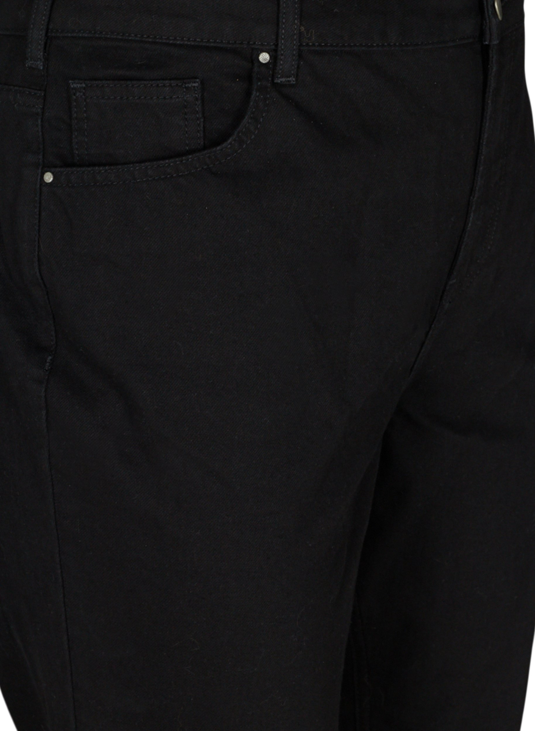 Cropped Mom Fit Mille Jeans mit lockerer Passform, Black, Packshot image number 2