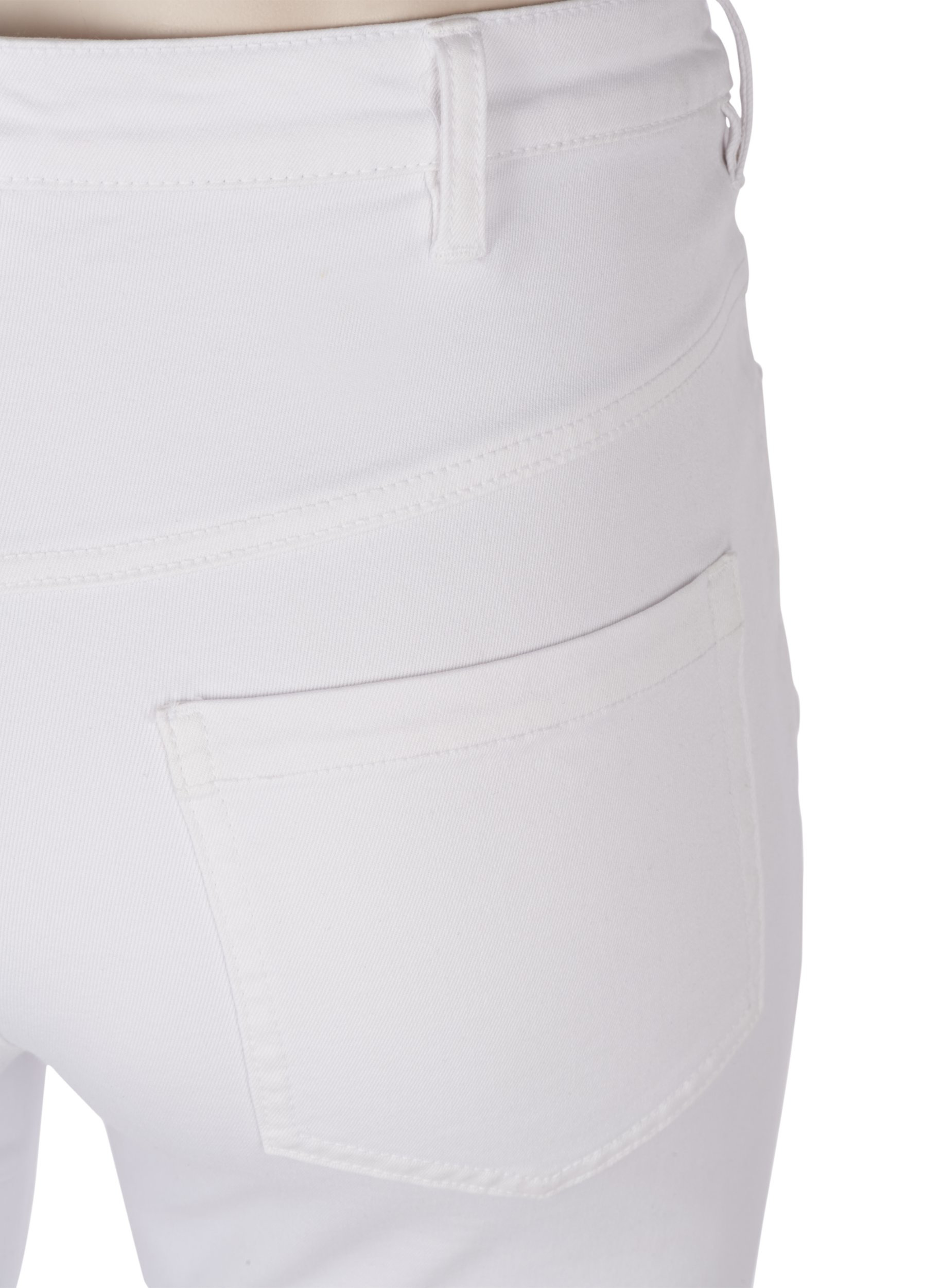 Super Slim Amy Jeans mit hoher Taille, Bright White, Packshot image number 3