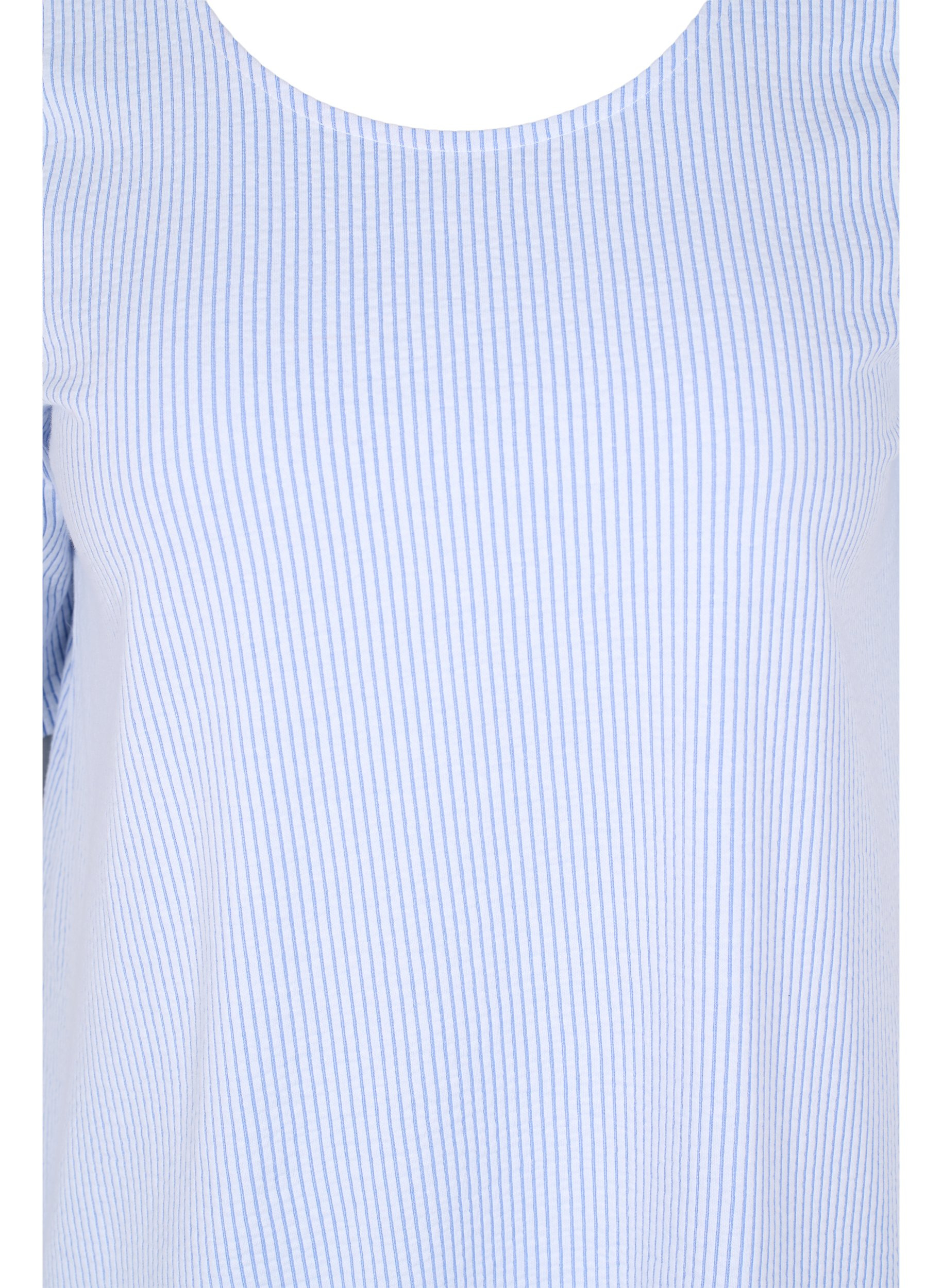 Gestreifte Bluse mit 3/4 Ärmeln, Lavender L Stripe, Packshot image number 2