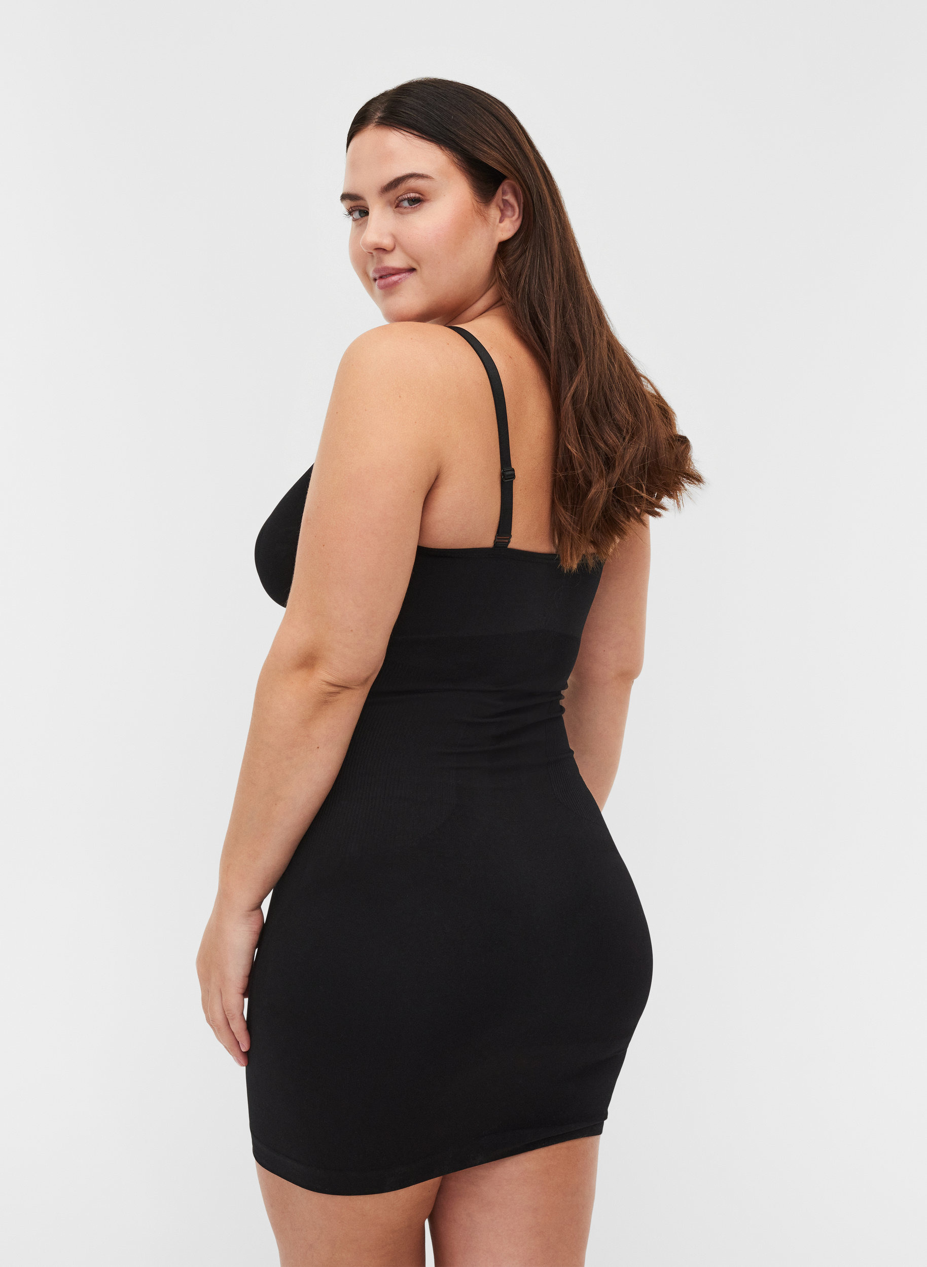 Shapewear Kleid mit breiten Trägern, Black, Model image number 2