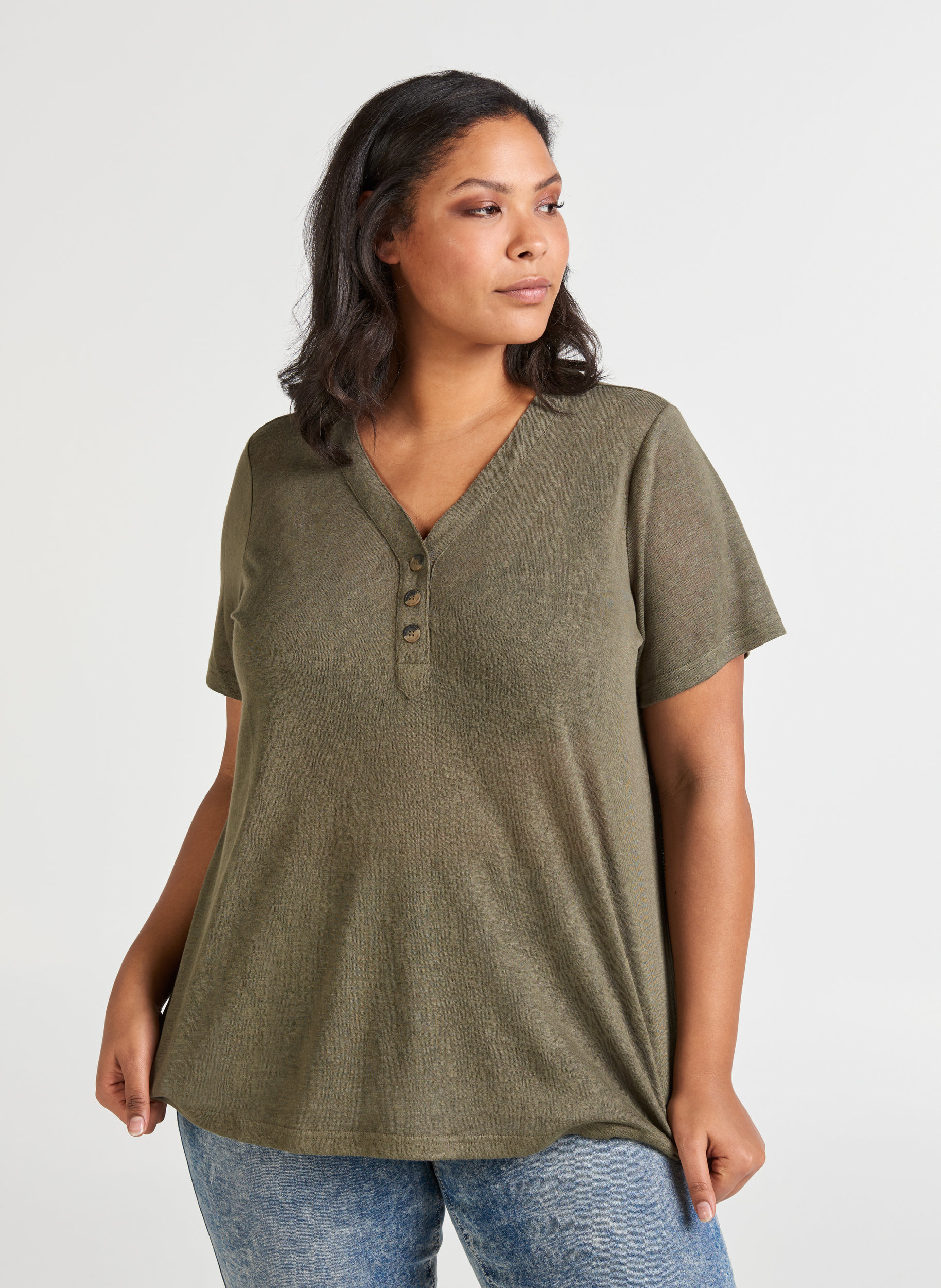 T-Shirt, Ivy green, Model