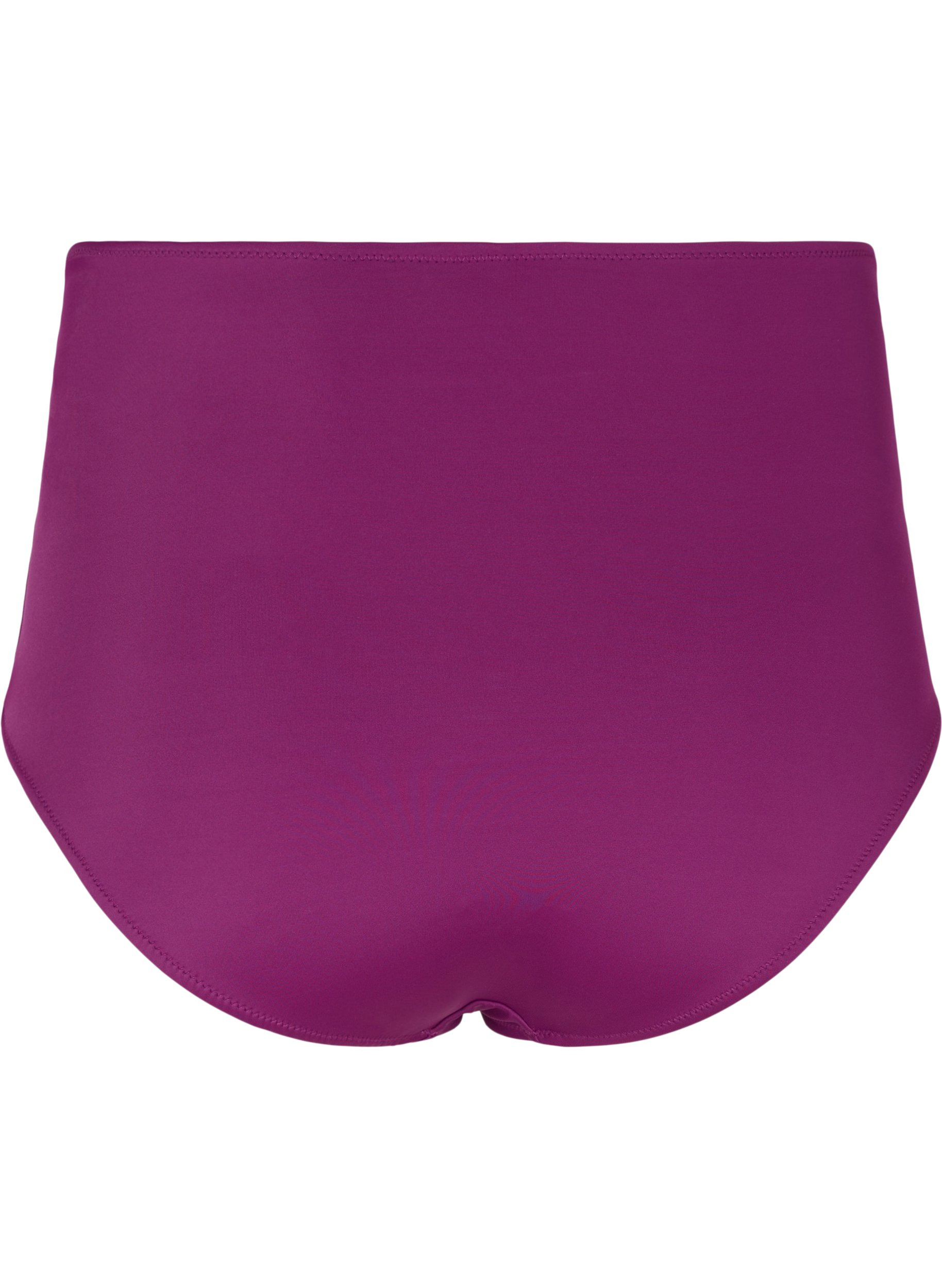 Hochtailliertes Bikini-Unterteil mit Rüschen, Dark Purple, Packshot image number 1
