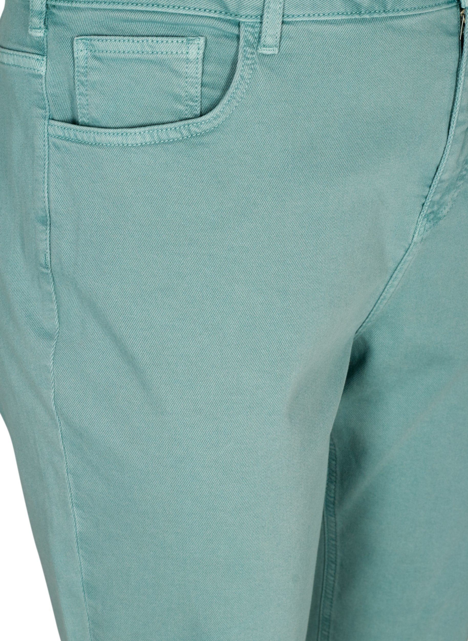 Mom Fit Jeans aus Baumwolle, Chinois Green, Packshot image number 2