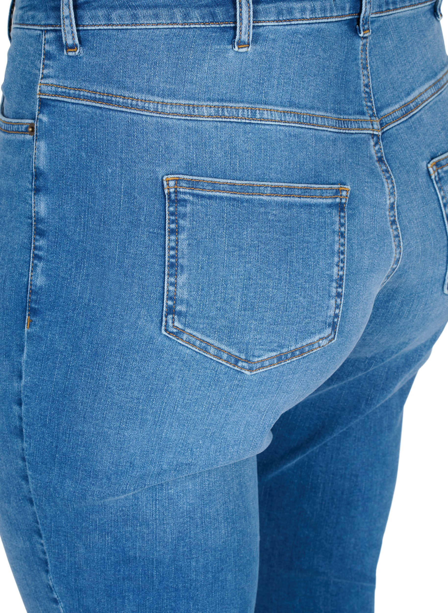 Bea Jeans mit hoher Taille, Blue denim, Packshot image number 3