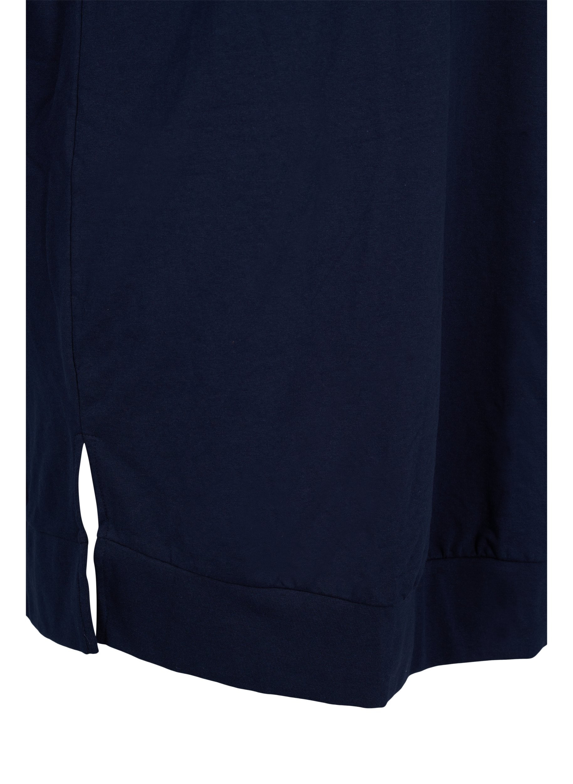 Sweatkleid mit Kapuze und Printdetails, Navy Blazer PRINT, Packshot image number 3
