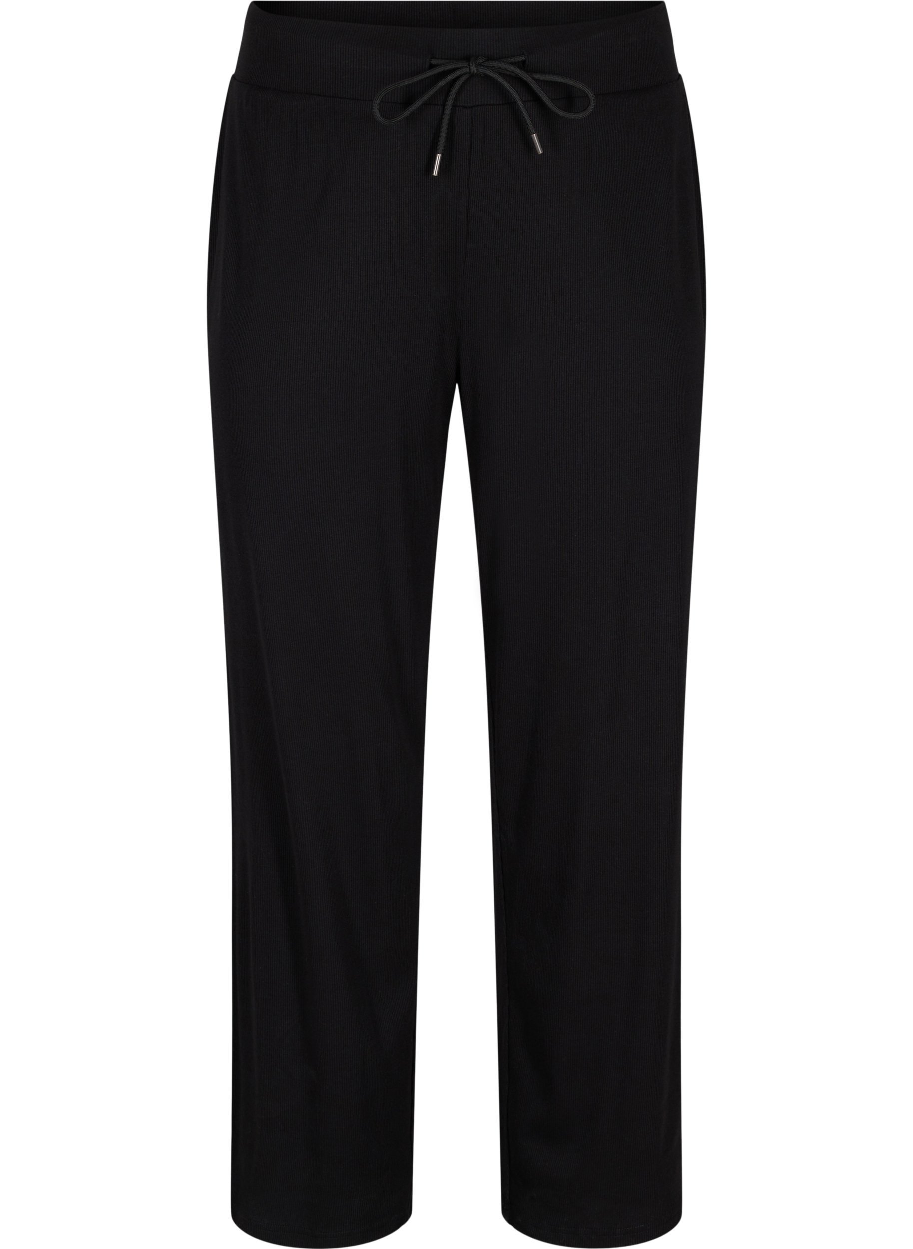 Lockere Hose aus Baumwollmischung, Black, Packshot image number 0