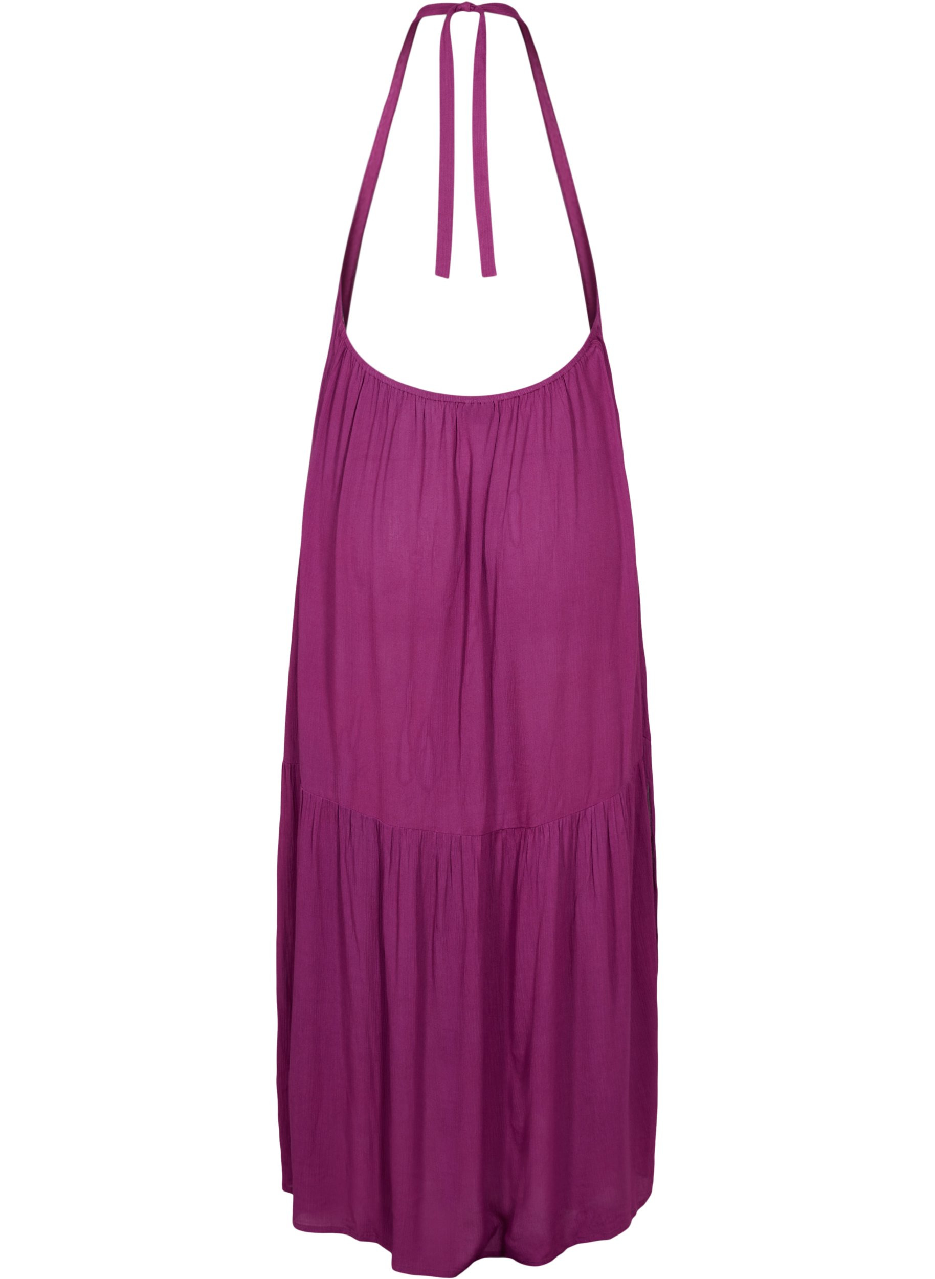 Langes Strandkleid aus Viskose, Dark Purple, Packshot image number 1
