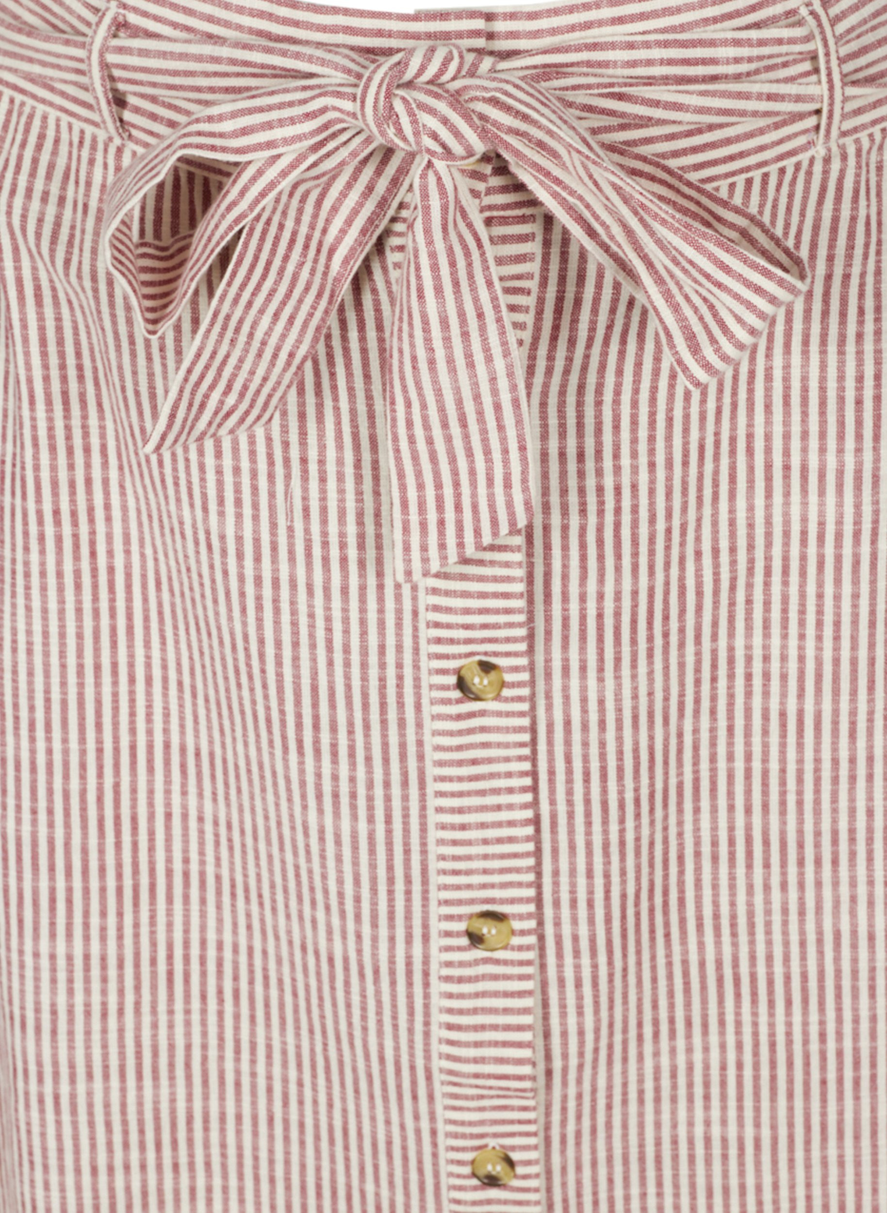 Gestreifter Rock aus Baumwolle mit Taschen, Dry Rose Stripe, Packshot image number 2