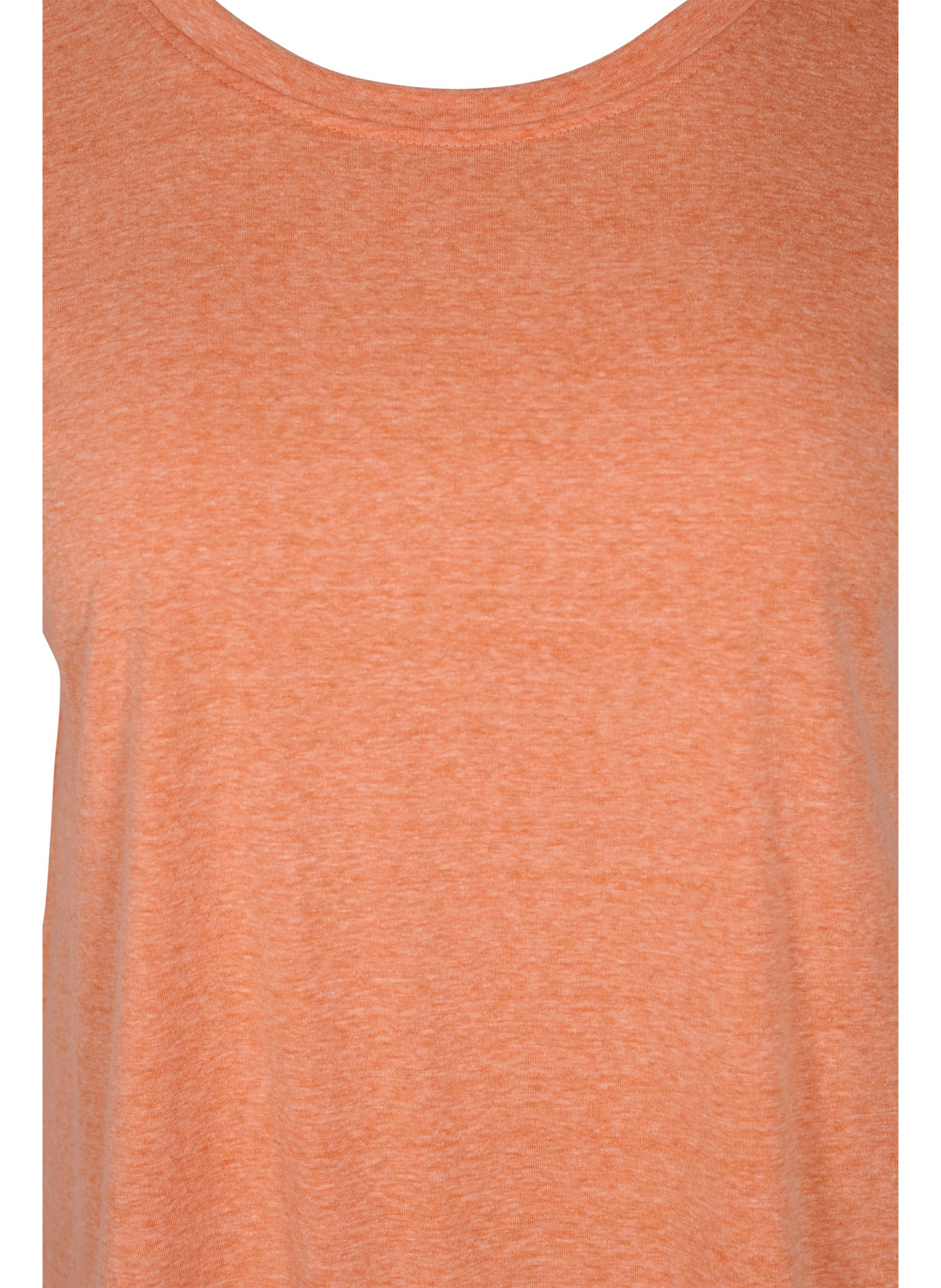 Meliertes T-Shirt aus Baumwolle, Amberglow Melange, Packshot image number 2