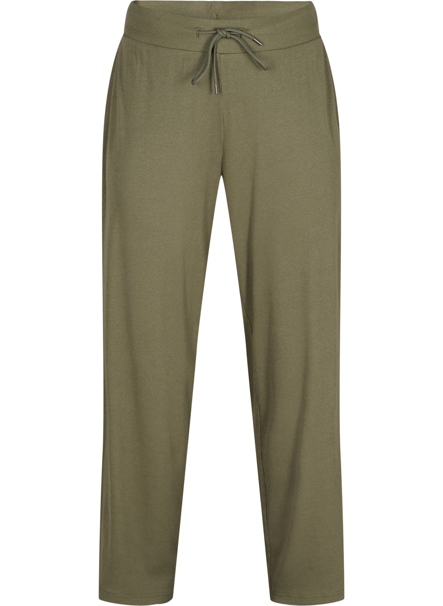 Lockere Hose aus Baumwollmischung, Ivy Green, Packshot image number 0