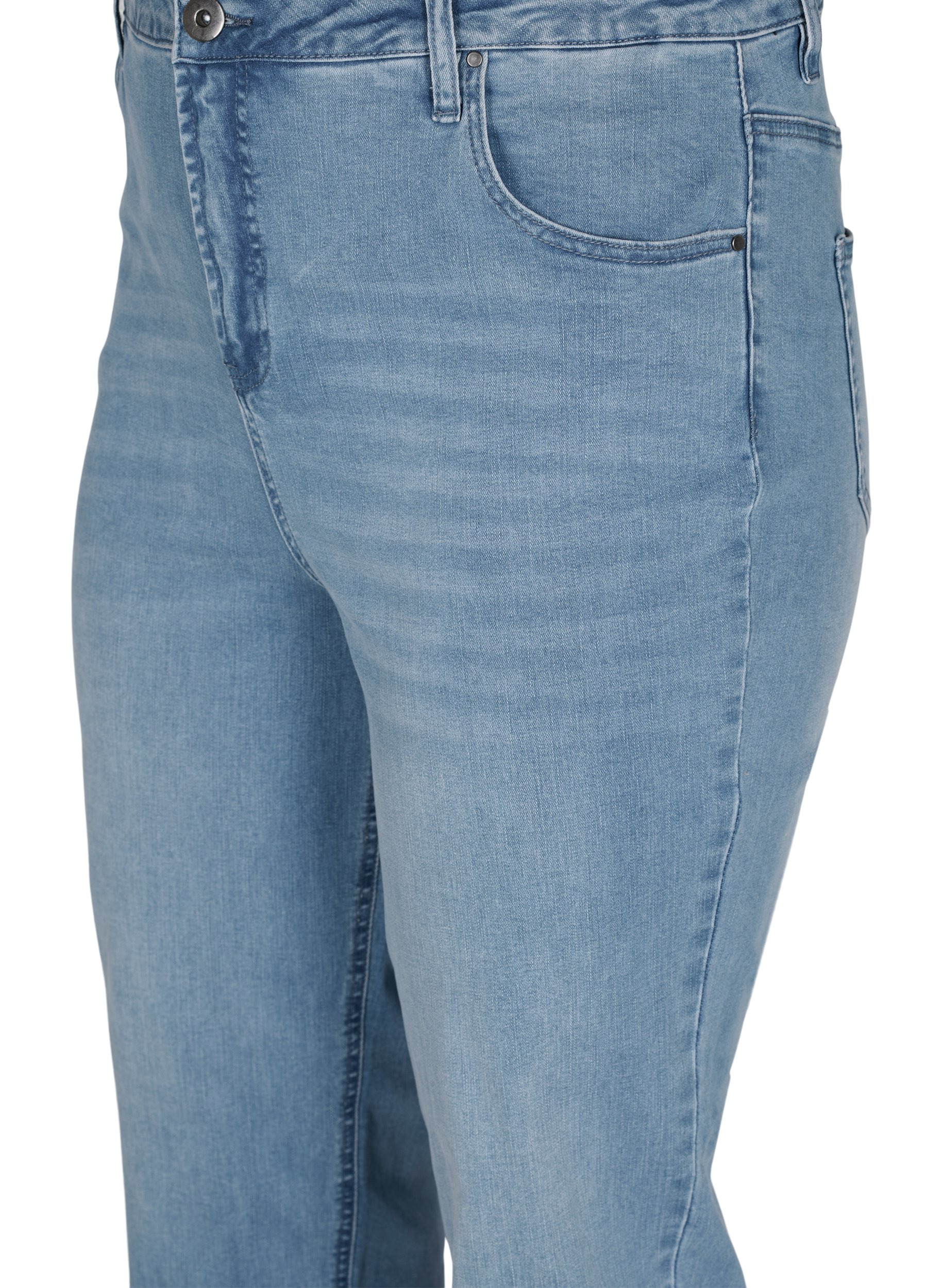 Jeans mit extra hoher Taille, Light blue, Packshot image number 2