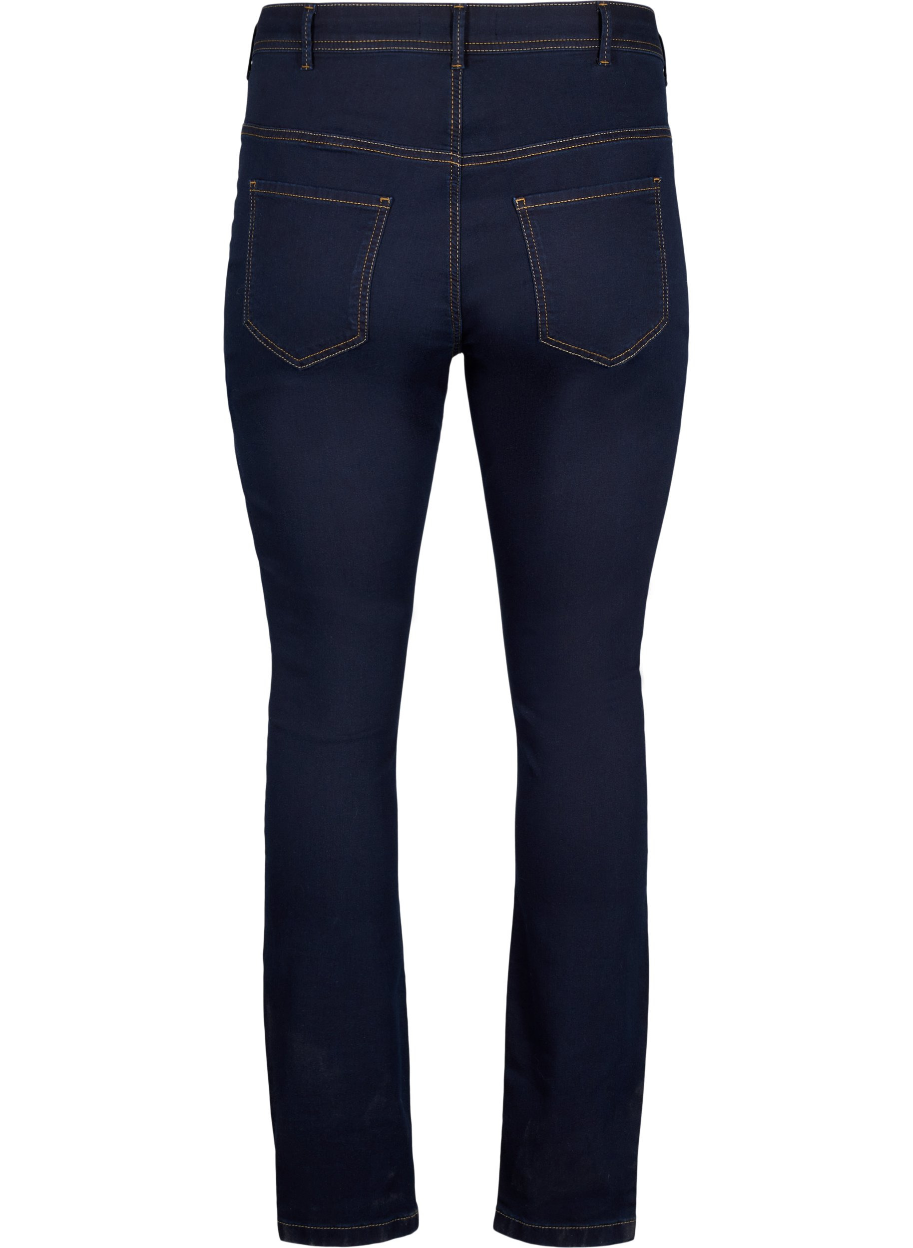 Extra Slim Nille Jeans mit hoher Taille, Blue denim, Packshot image number 1