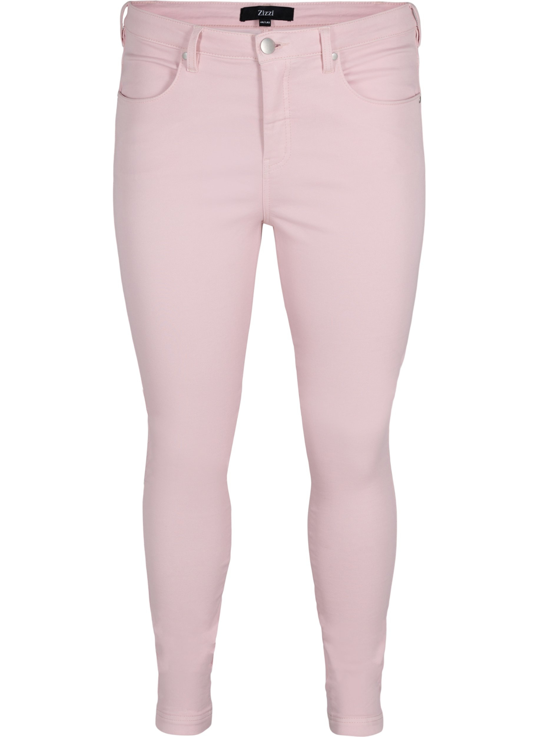 Super Slim Amy Jeans mit hoher Taille, Chalk Pink, Packshot