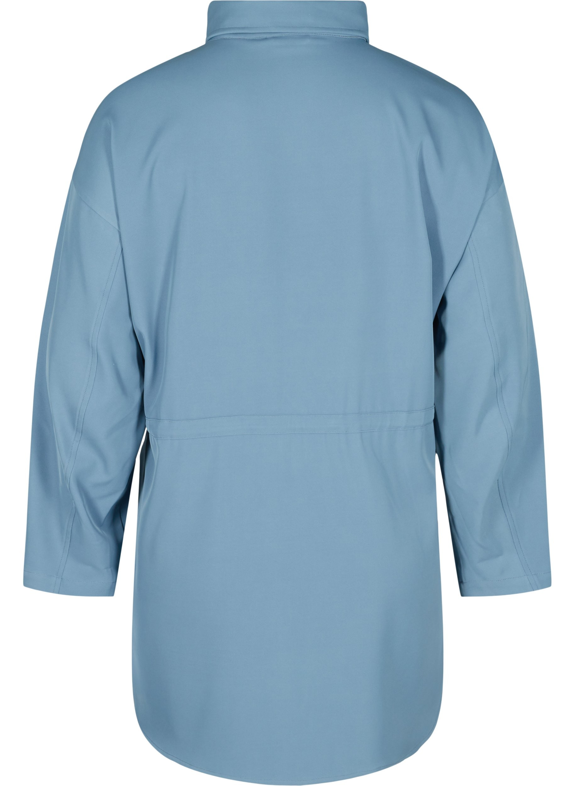 Hemdjacke mit Bindeschnüren und Taschen, Blue Shadow, Packshot image number 1