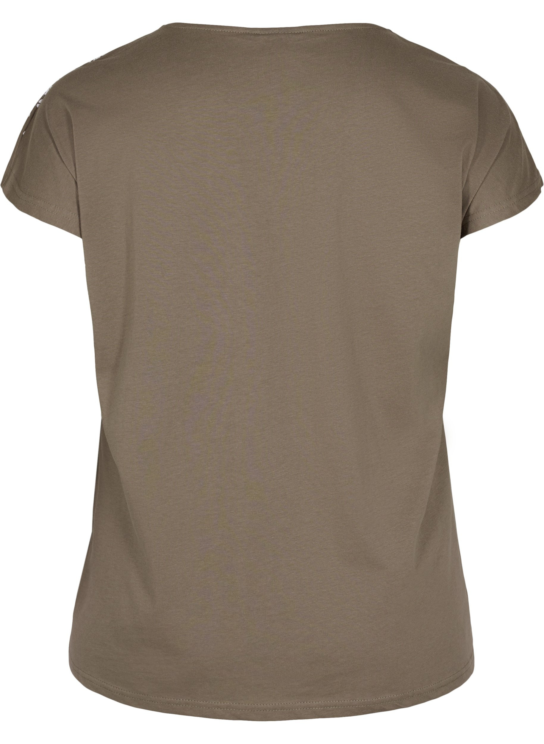 T-Shirt aus Baumwolle mit Printdetails, Falcon mel Feather, Packshot image number 1