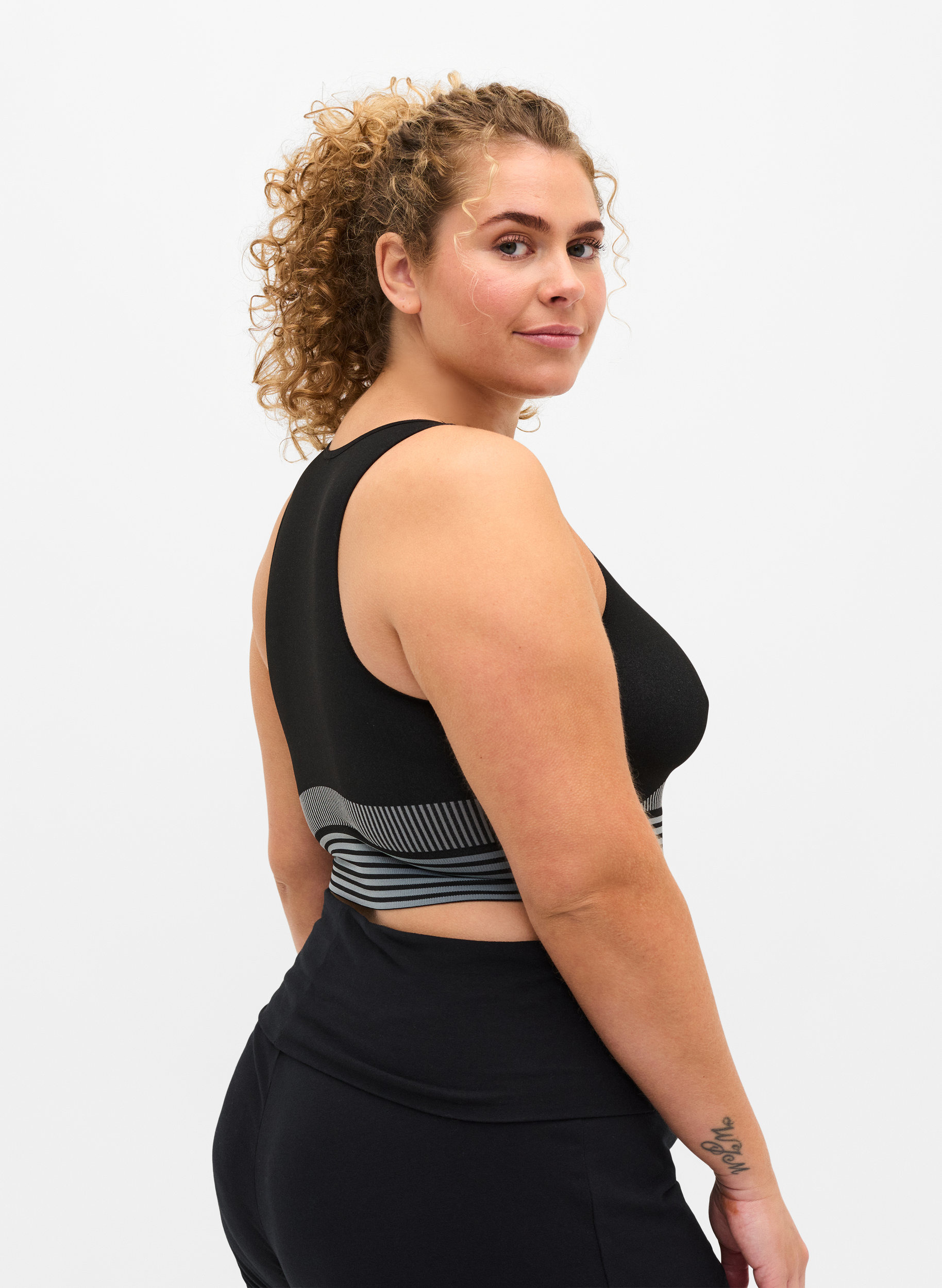 Sport Bh mit Streifen, Black, Model