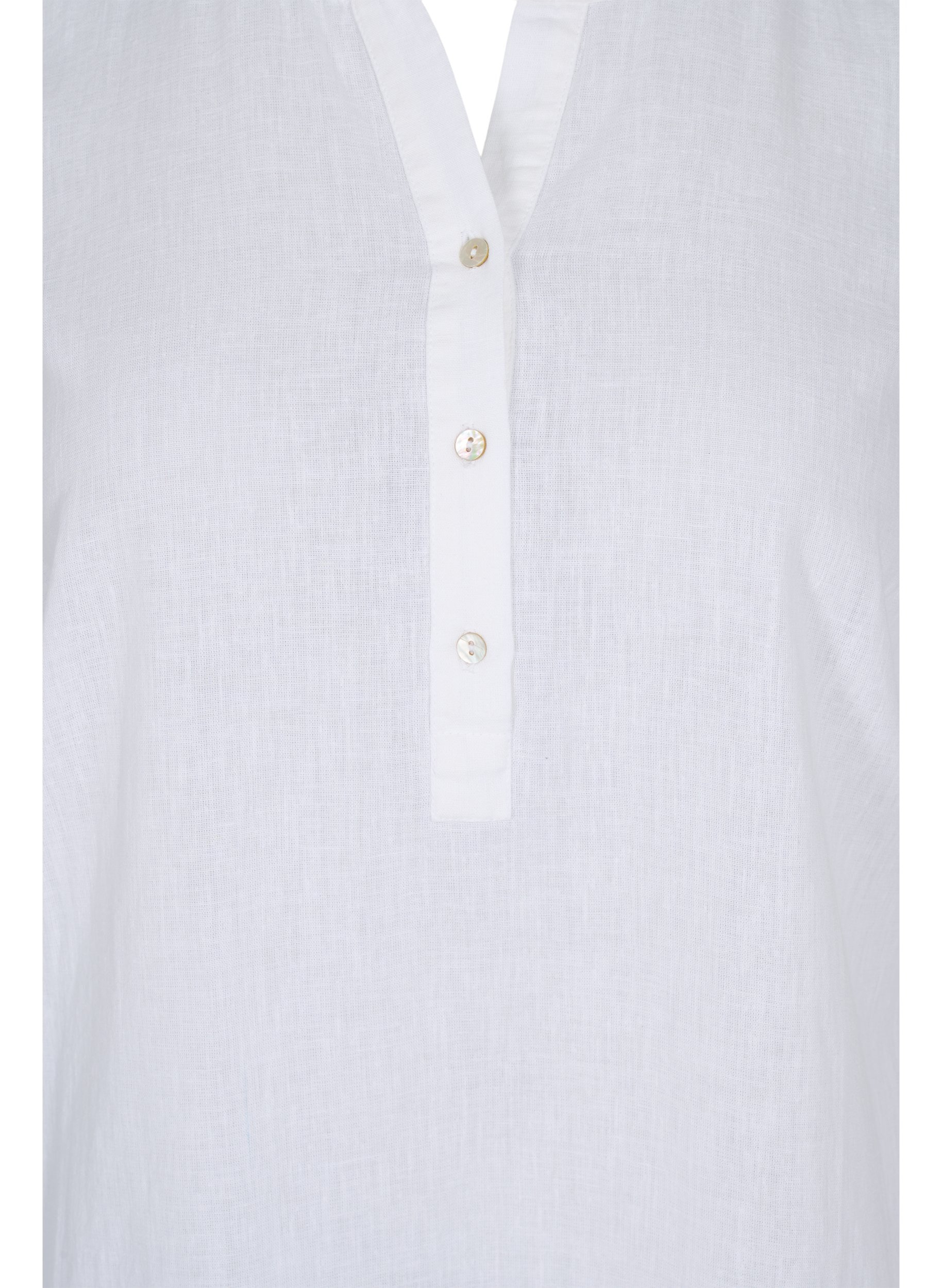 Langes kurzärmeliges Hemdkleid, White, Packshot image number 2