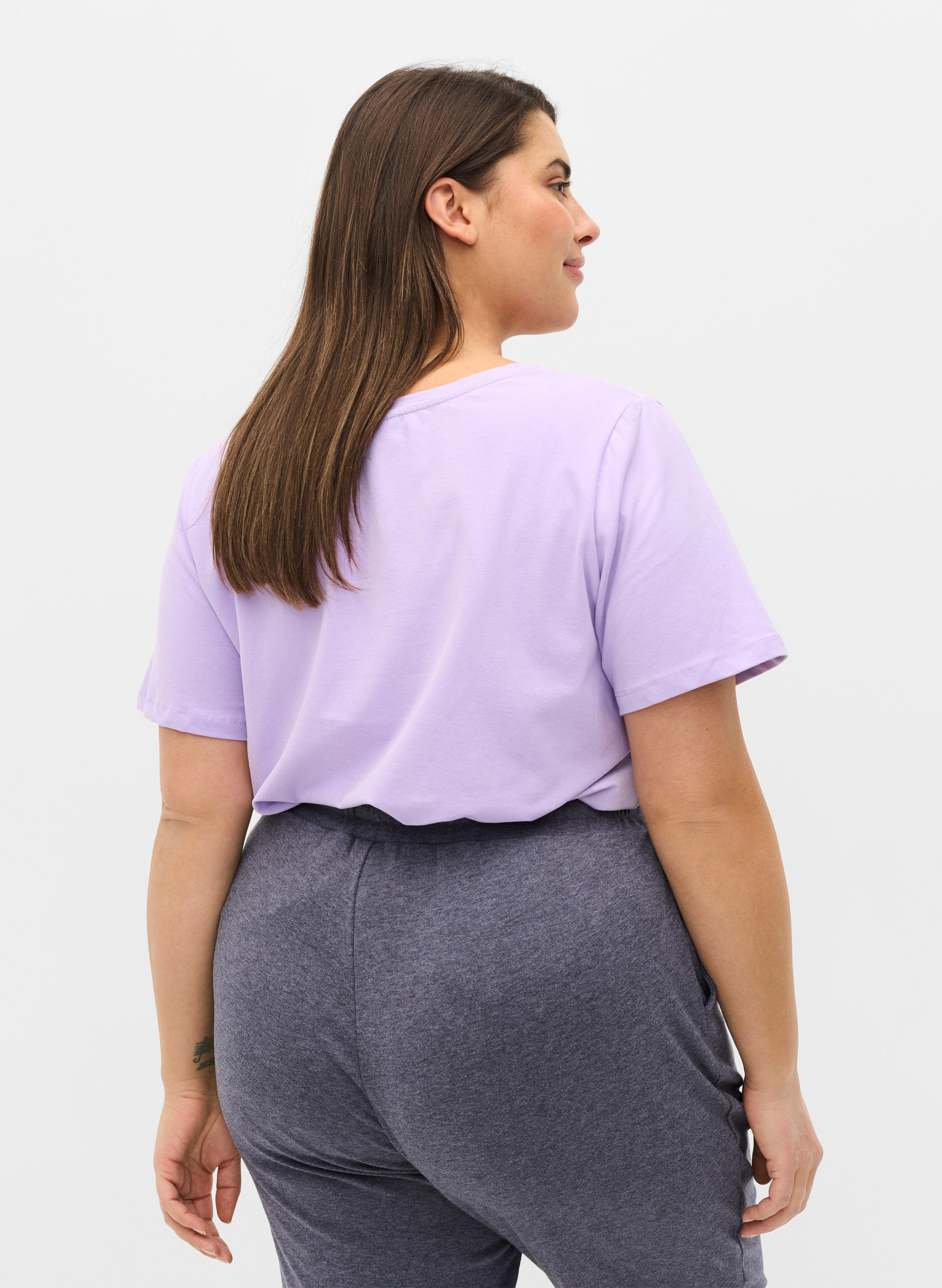 Basic T-Shirt, Purple Rose, Model image number 1