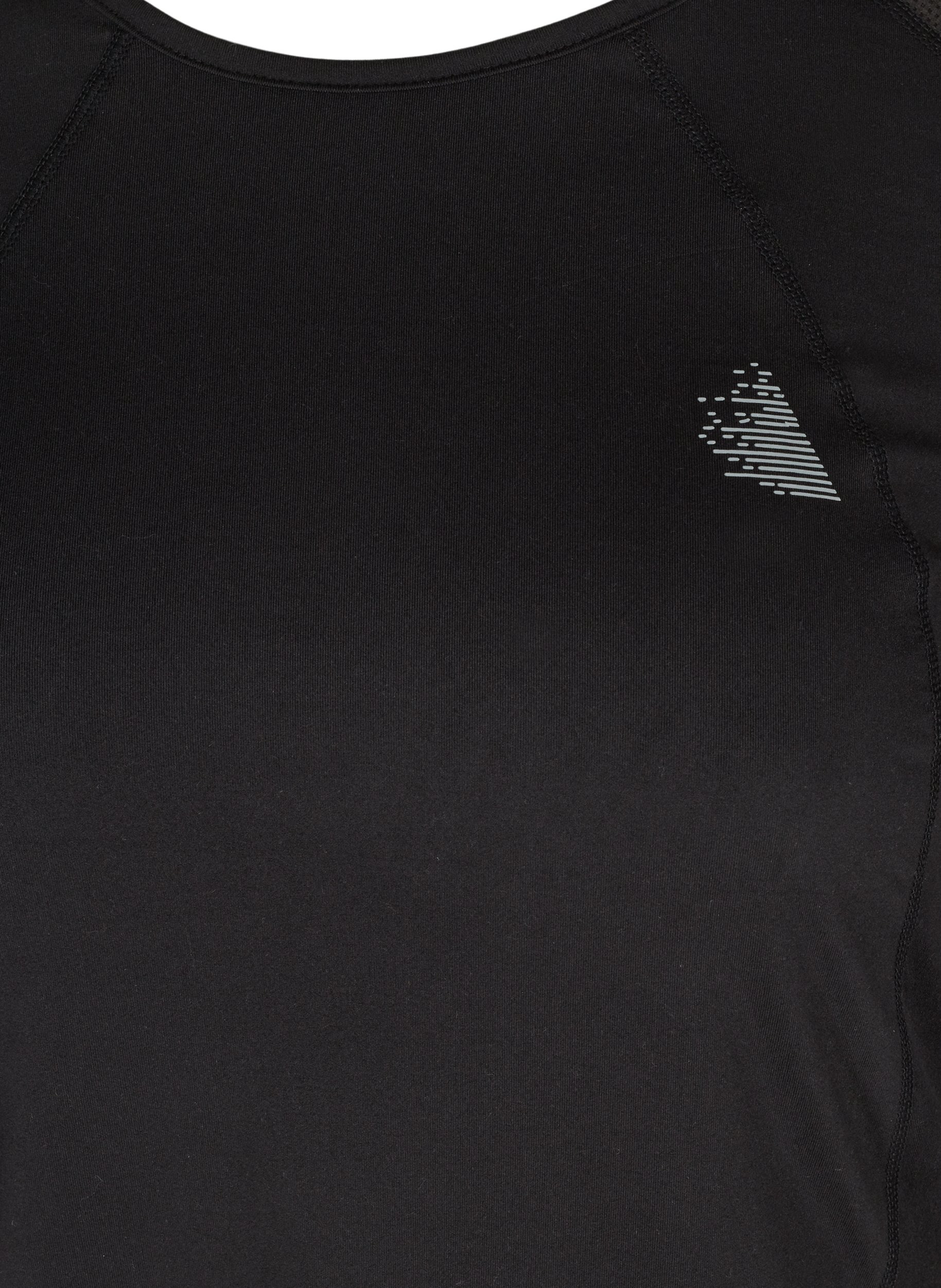 Langarm Trainingsbluse mit Rückendetail, Black, Packshot image number 2