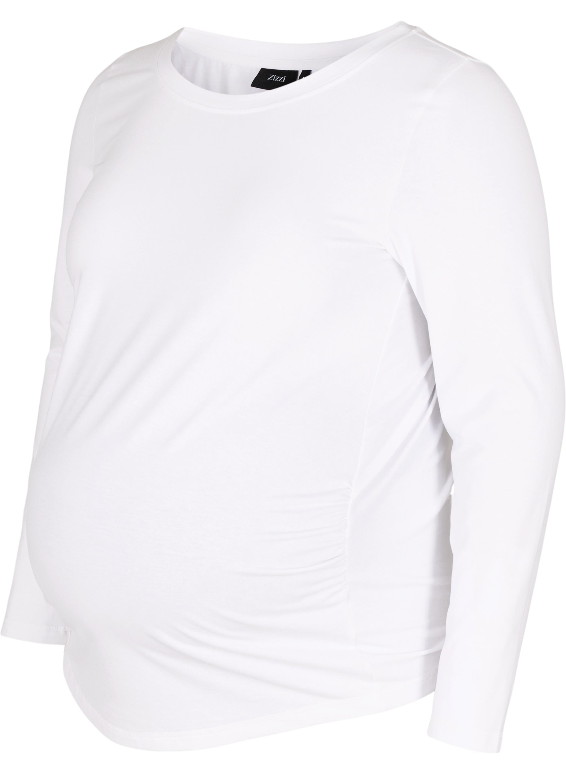 Basics Schwangerschaftsbluse mit langen Ärmeln, White, Packshot image number 0
