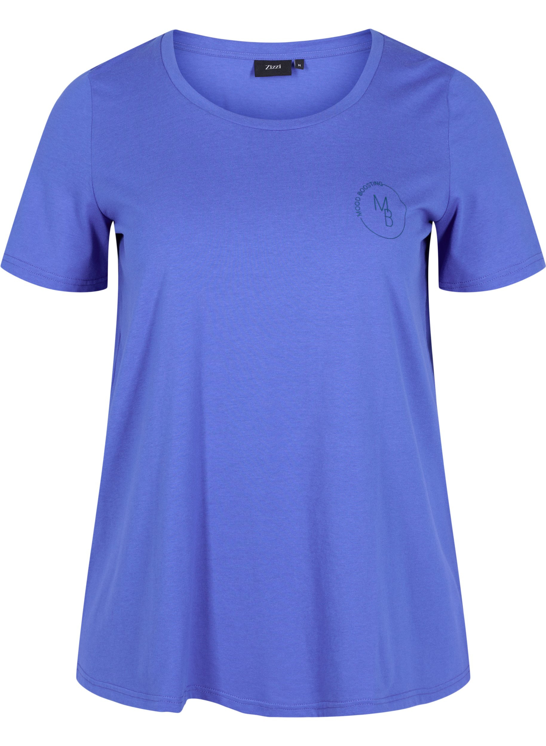 Kurzärmeliges T-Shirt mit Rundhalsausschnitt, Dazzling Blue MB, Packshot image number 0