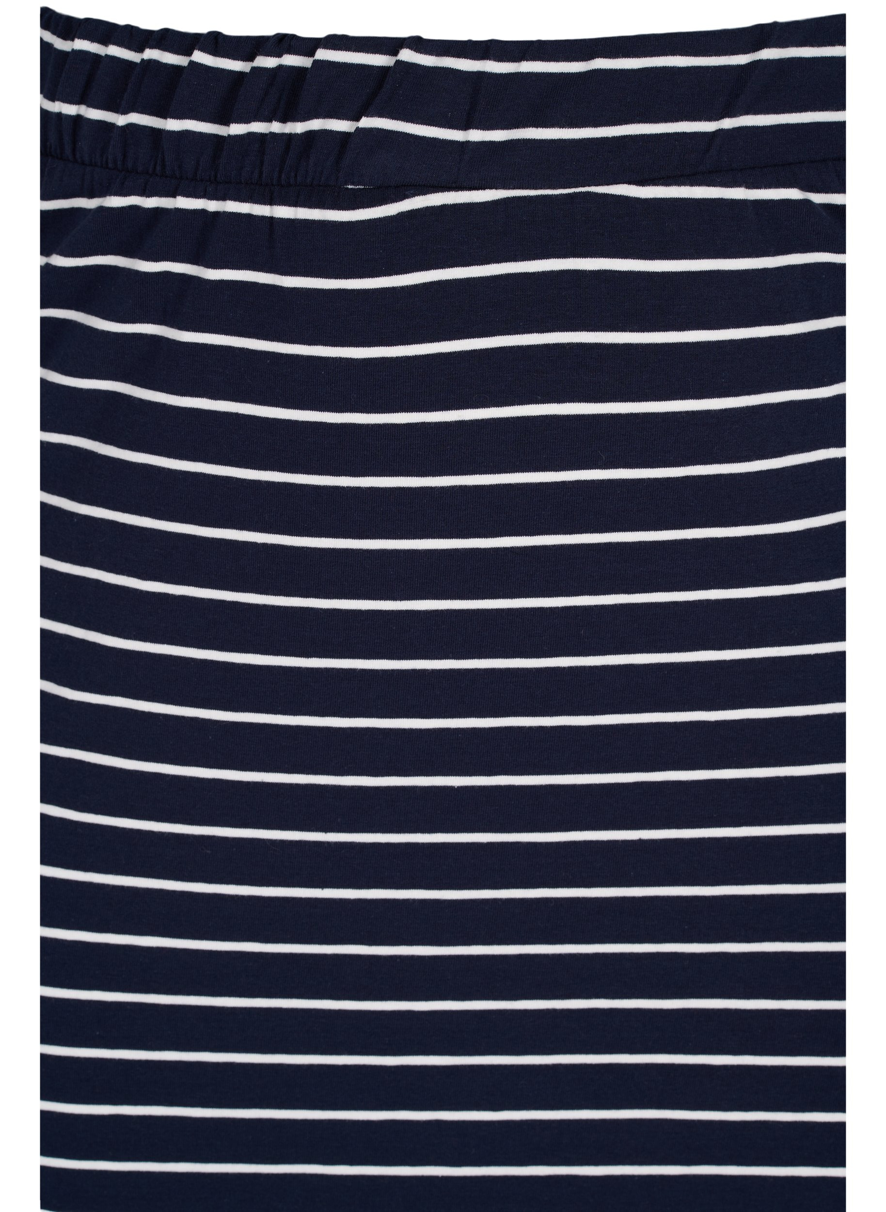 Langer Baumwollrock mit Schlitz, Blue Stripe, Packshot image number 2