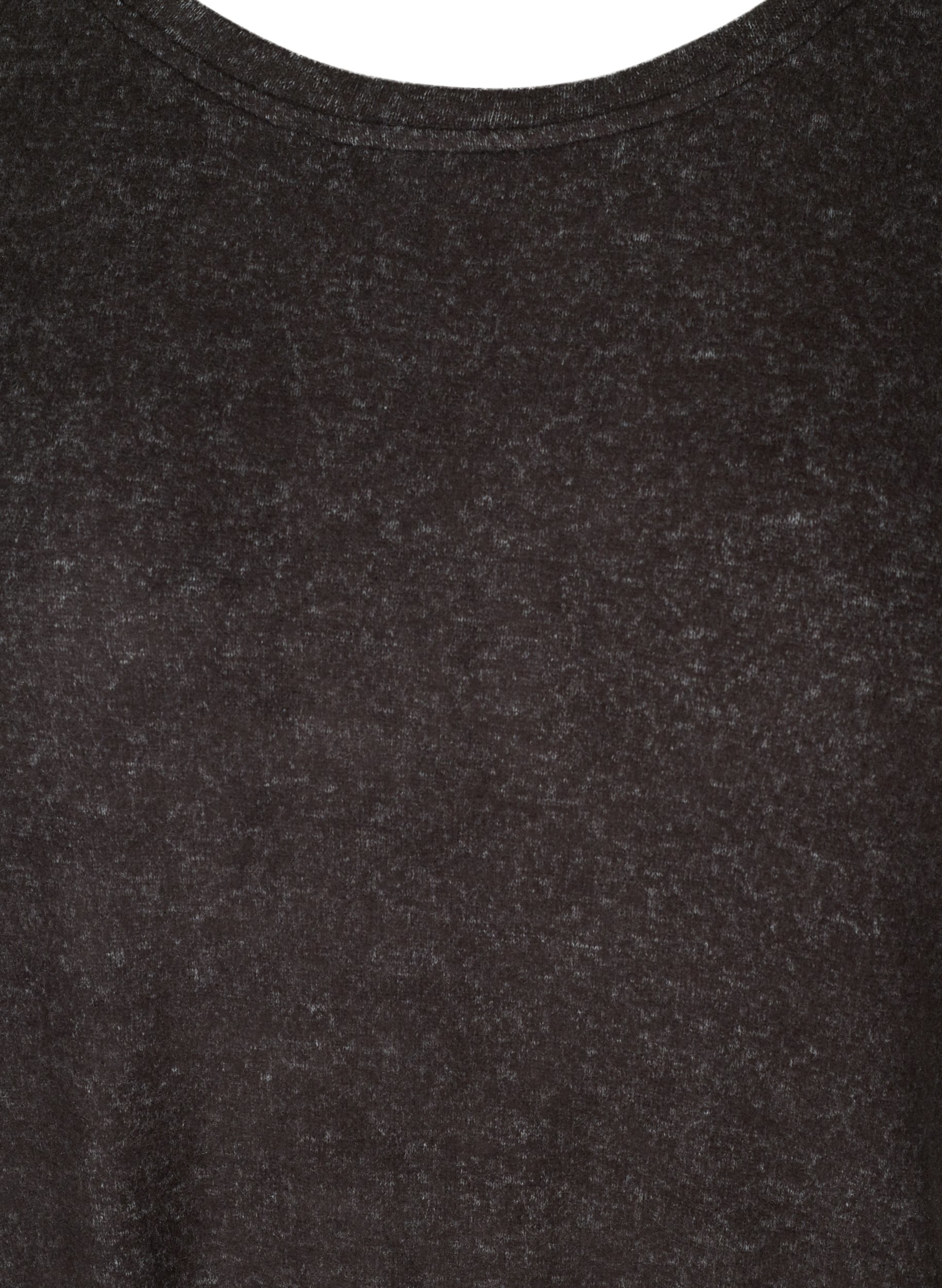 Melierte Bluse mit verstellbarem Bund, Dark Grey Melange, Packshot image number 2