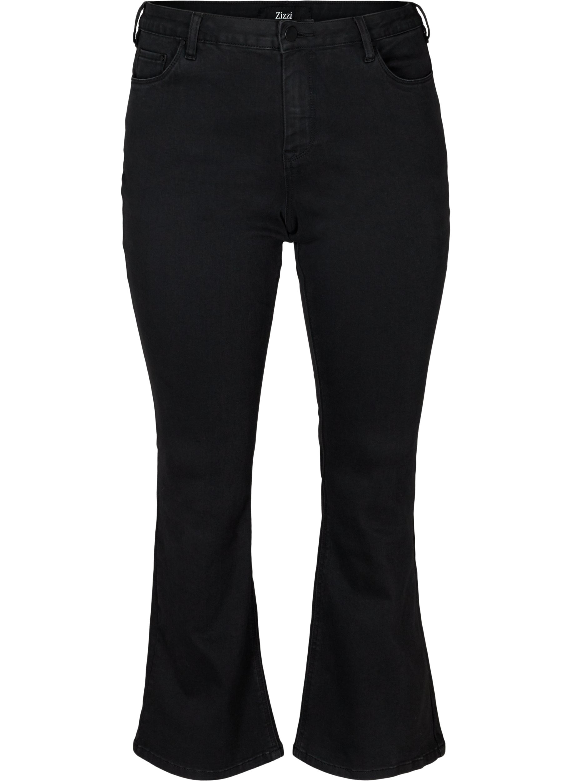 Ellen Bootcut Jeans mit hoher Taille, Black, Packshot image number 0