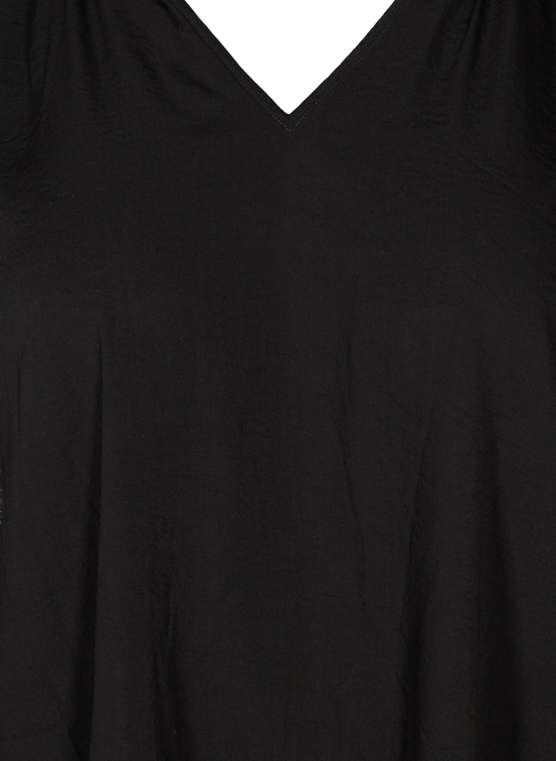 Langarm Tunika mit V-Ausschnitt, Black, Packshot image number 2