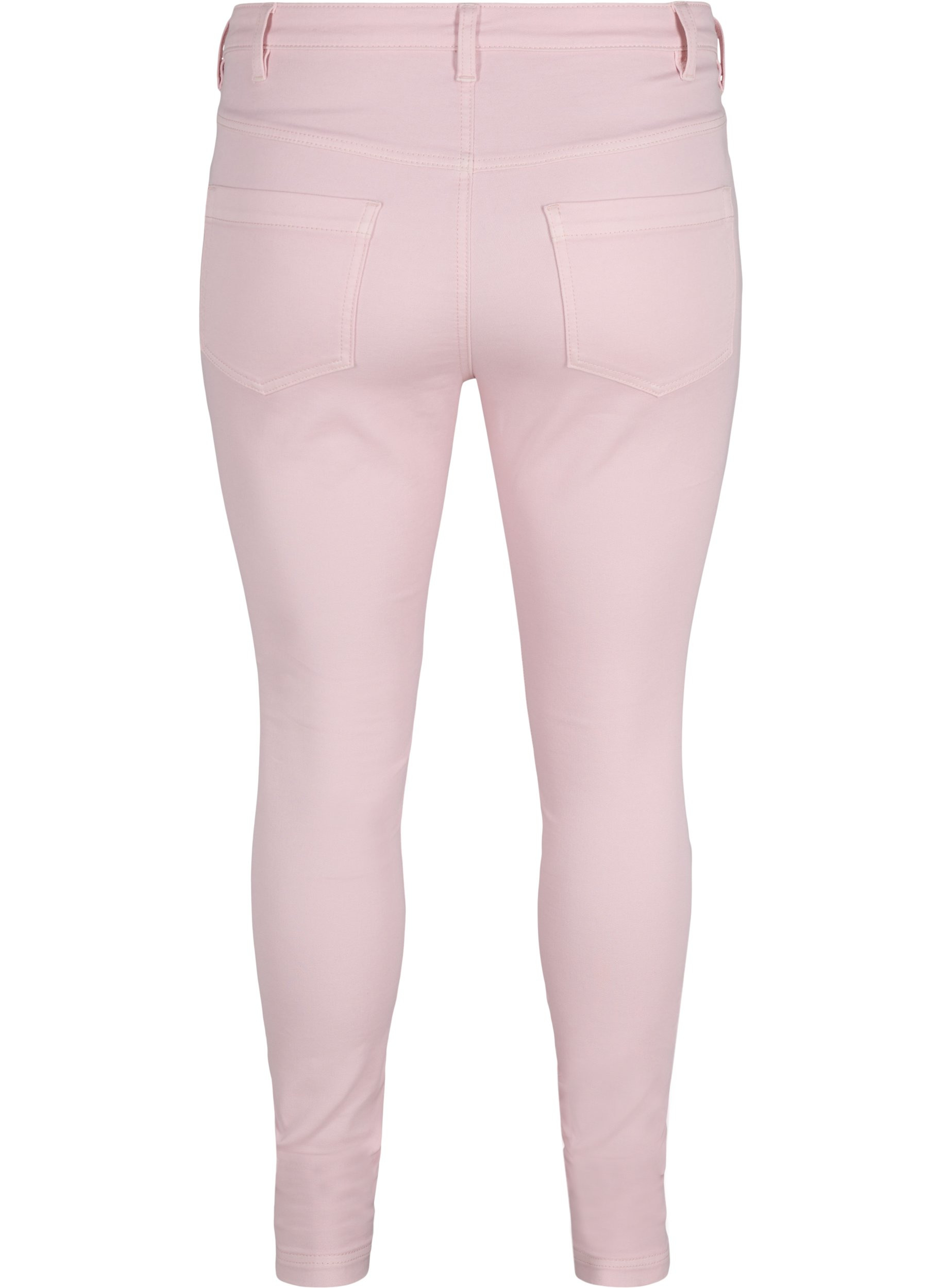 Super Slim Amy Jeans mit hoher Taille, Chalk Pink, Packshot image number 1