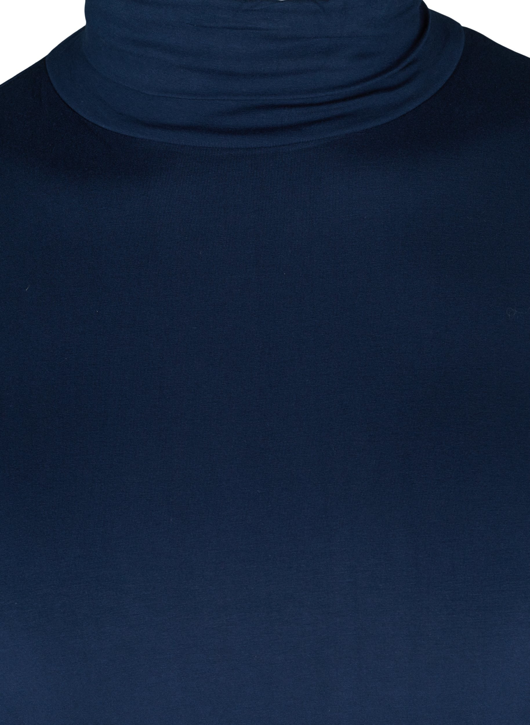 Eng sitzende Viskose-Bluse mit hohem Hals, Night Sky, Packshot image number 2