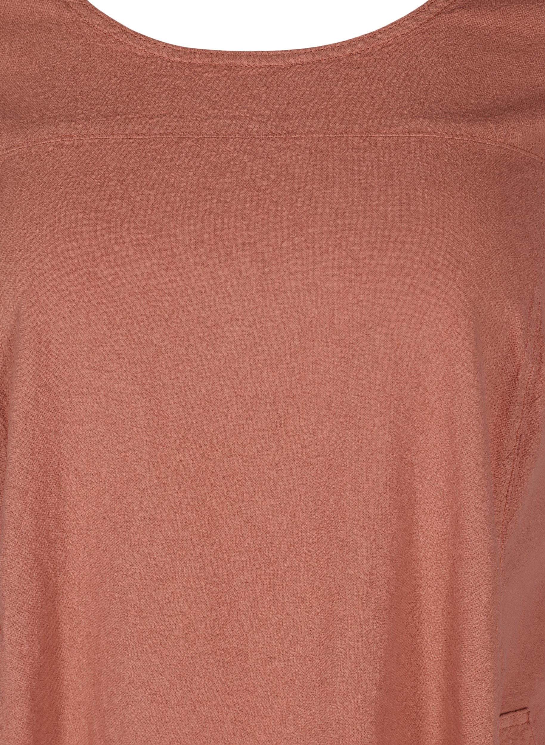 Kurzarm Kleid aus Baumwolle, Canyon rose, Packshot image number 2