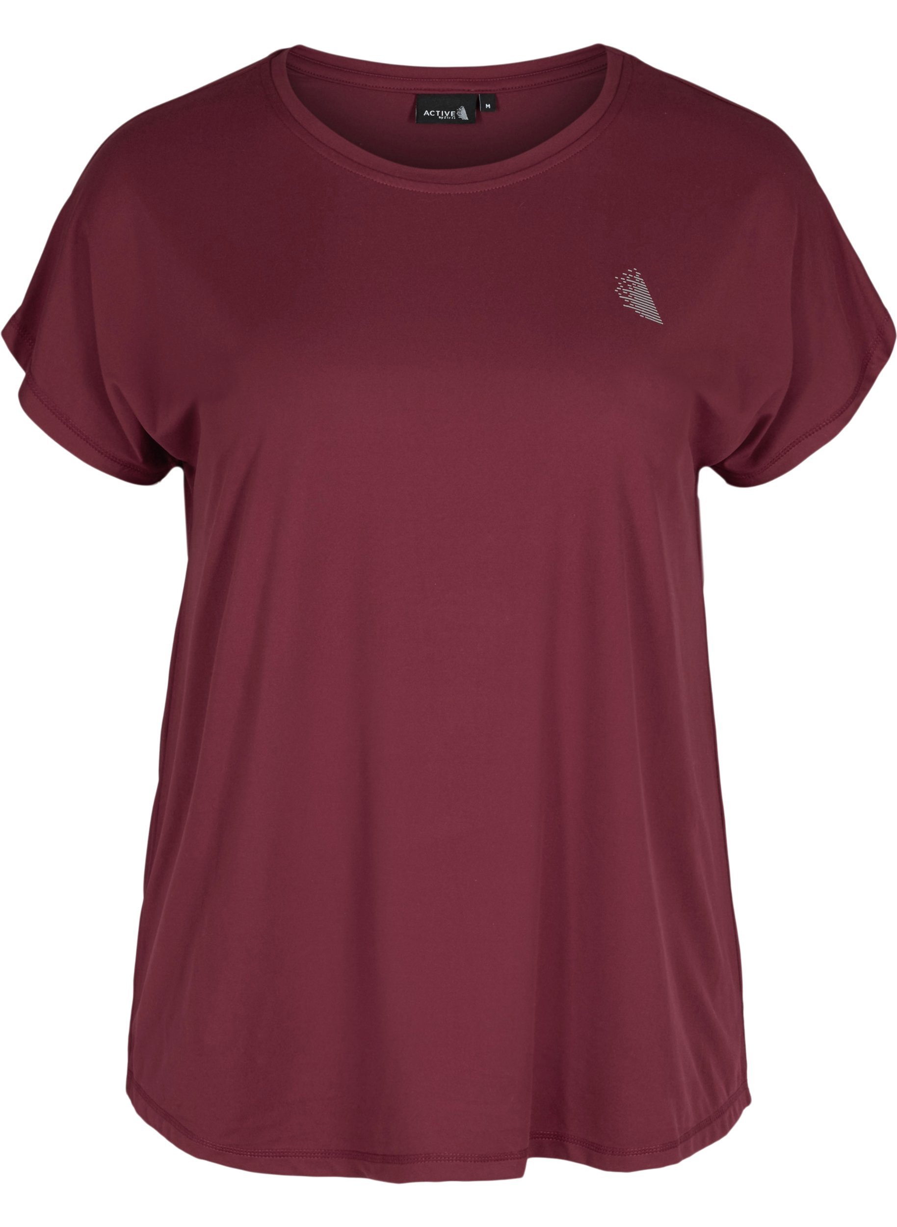 Einfarbiges Trainings-T-Shirt, Pomegranate, Packshot image number 0