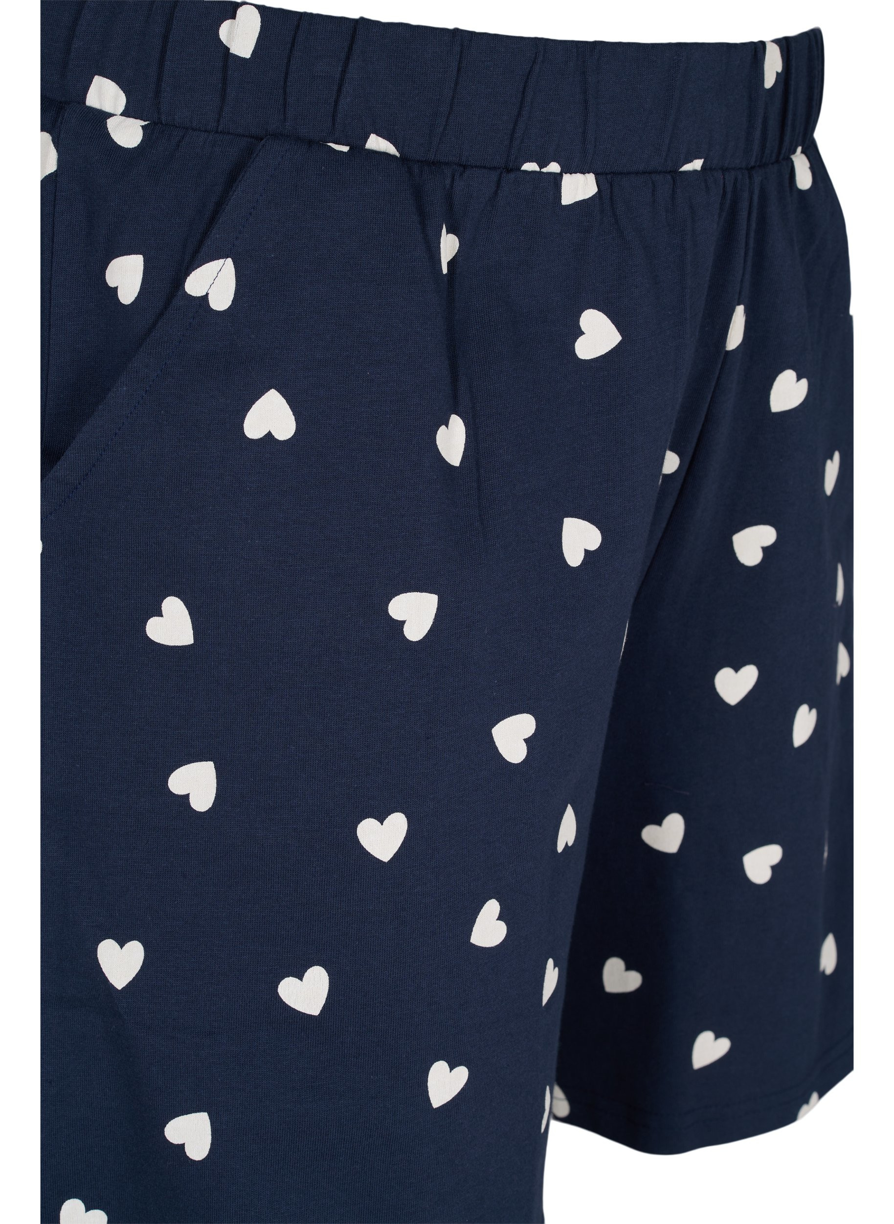 Pyjamashorts aus Baumwolle, Navy Blazer AOP, Packshot image number 2