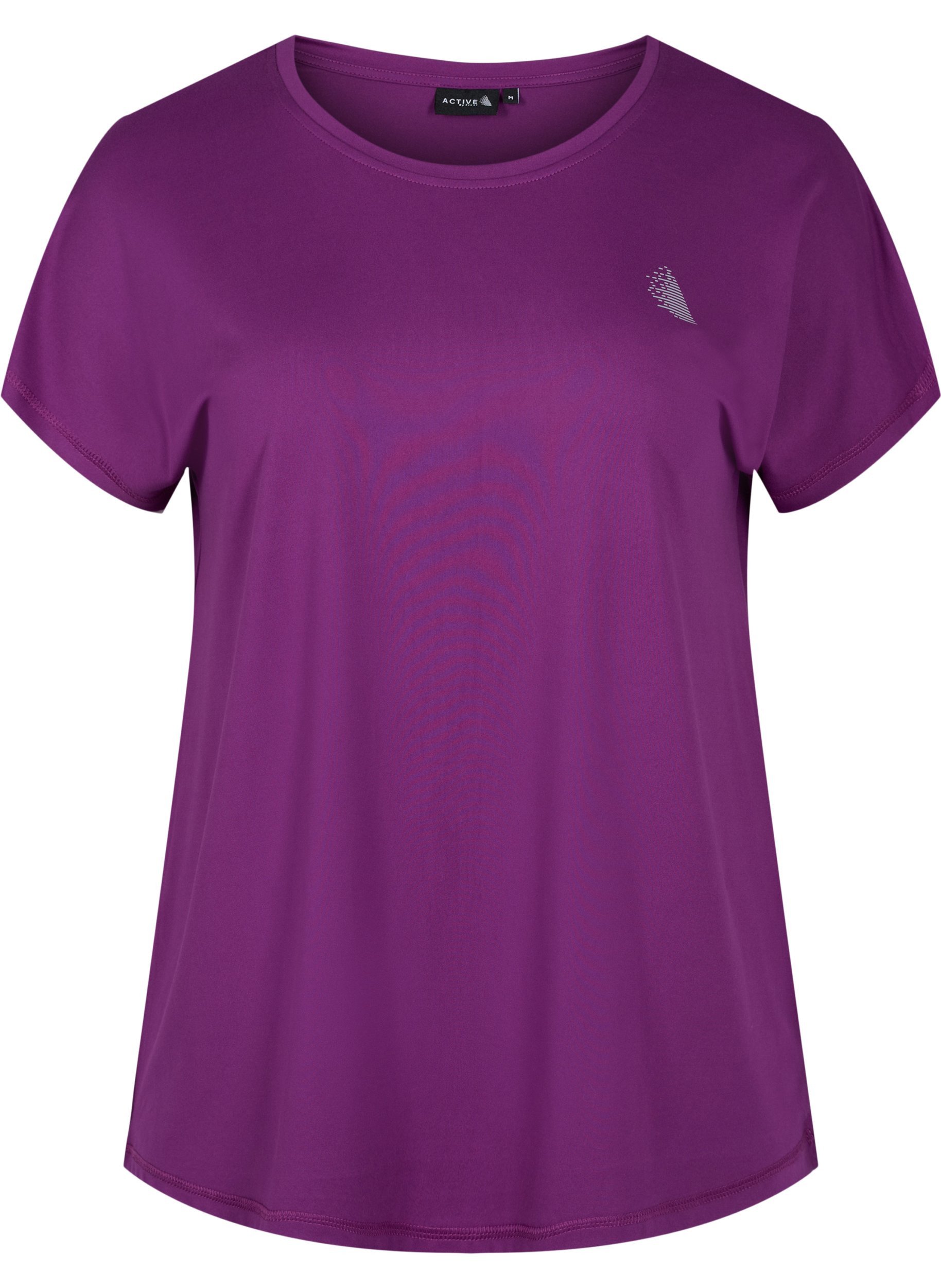 Einfarbiges Trainings-T-Shirt, Grape Juice, Packshot image number 0