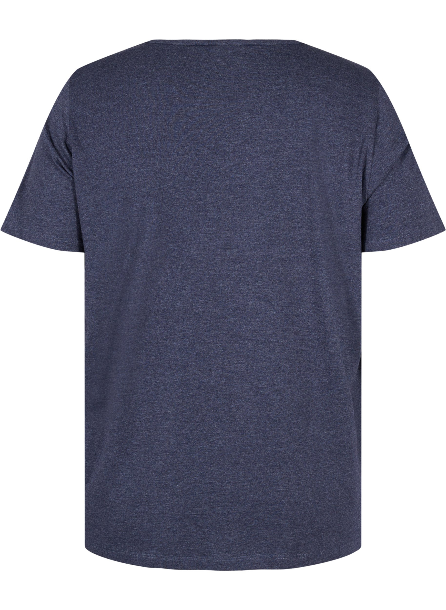 T-Shirt mit Lochstickerei und kurzen Ärmeln, Night Sky Mel., Packshot image number 1