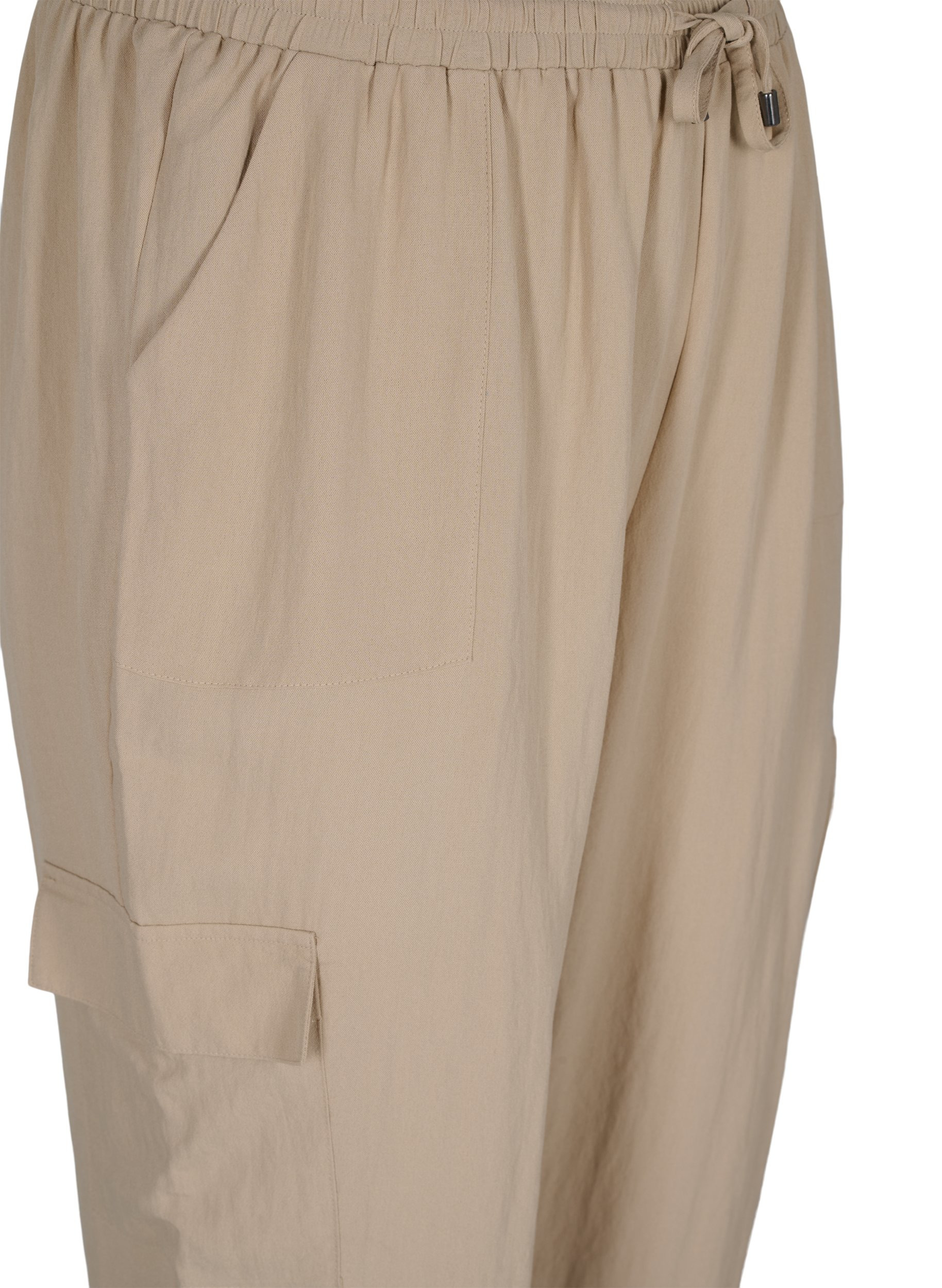 Lockere Viskosehose mit großen Taschen, Oxford Tan, Packshot image number 2