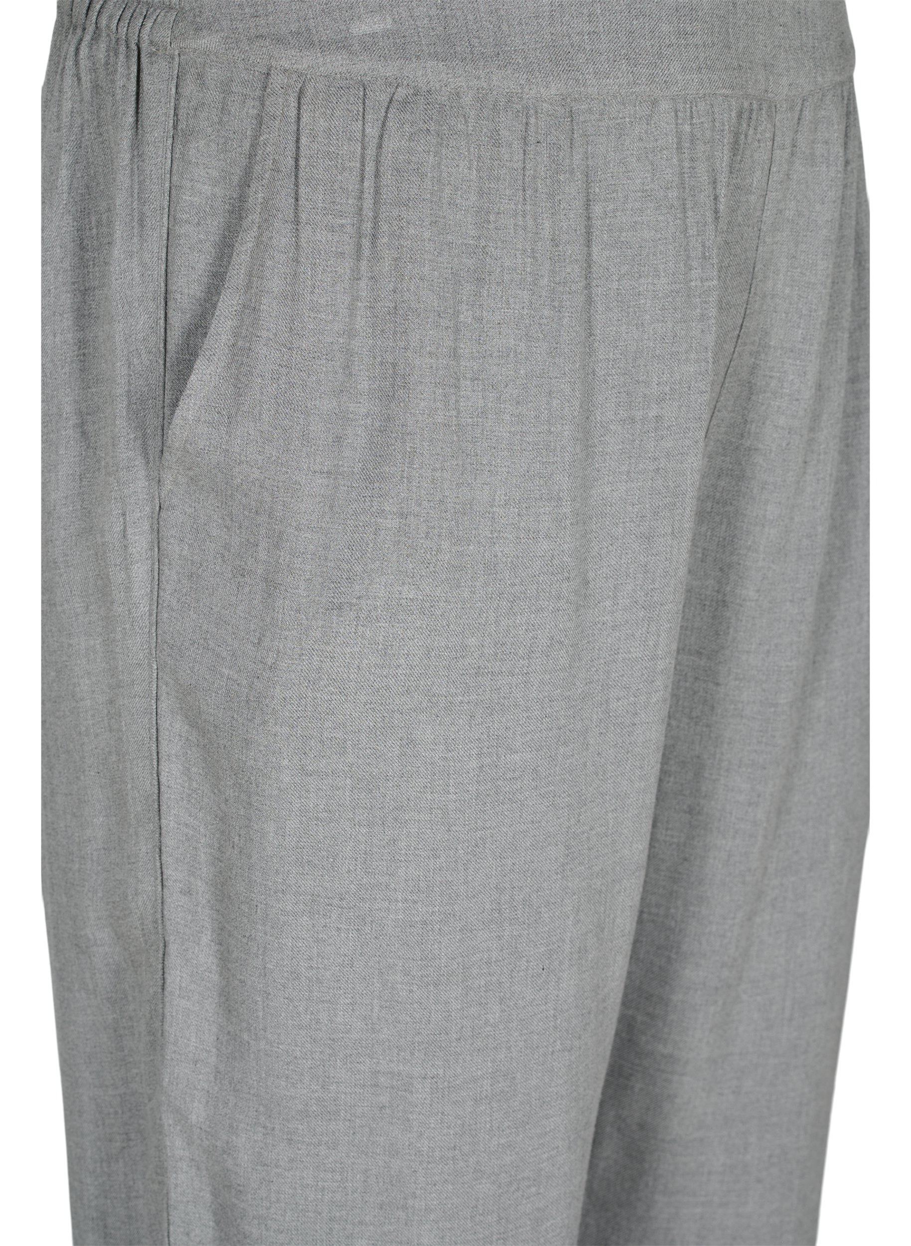 Klassische Hose mit Taschen, Grey Melange, Packshot image number 2