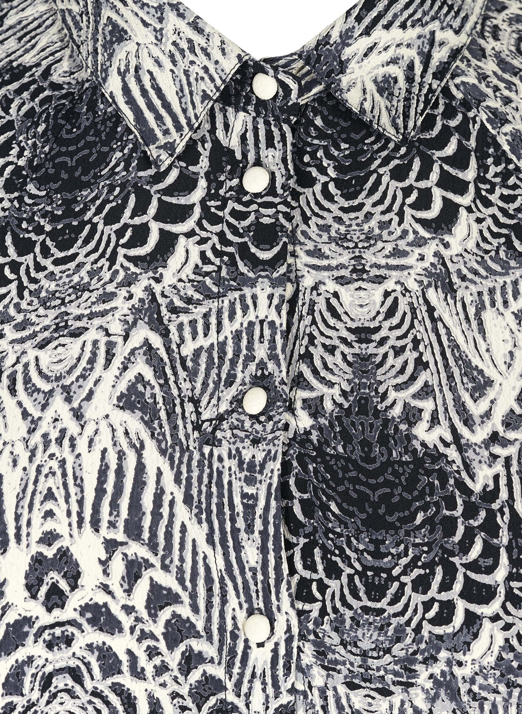 Bedrucktes Midikleid aus Viskose, Black Comb, Packshot image number 2