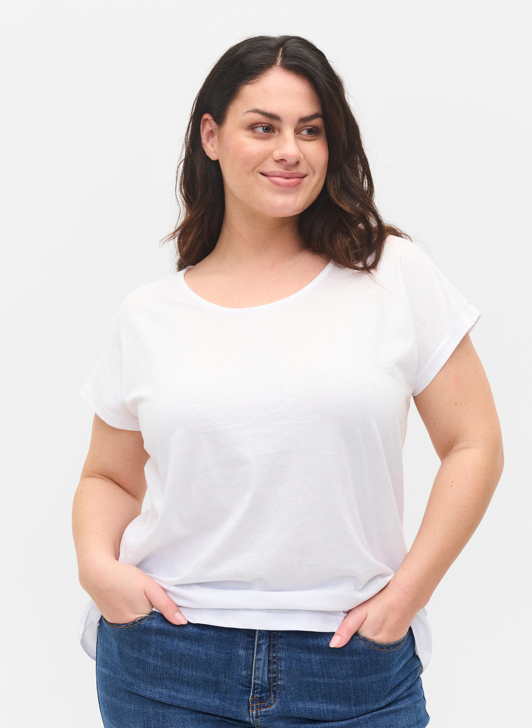 T-Shirt, Bright White, Model