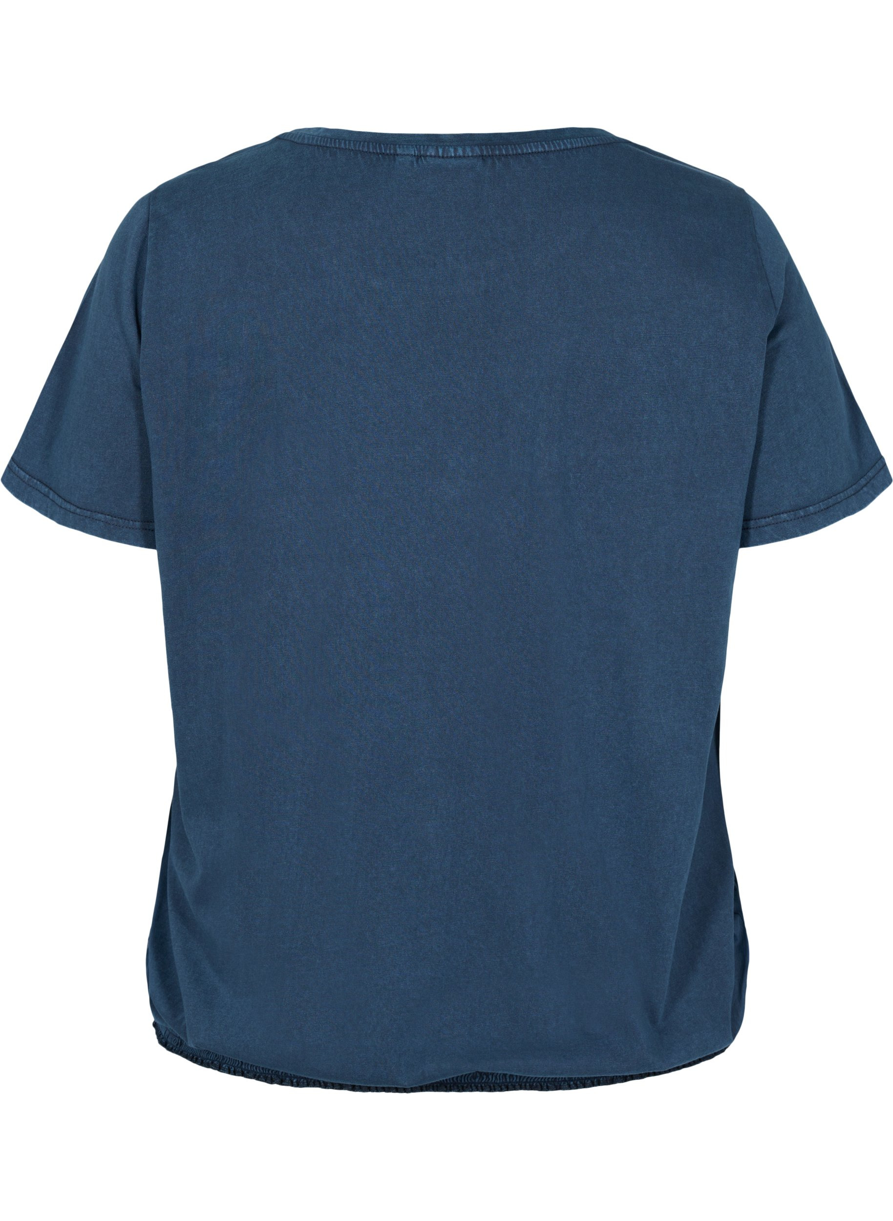 T-Shirt aus Bio-Baumwolle mit Smock, NavyBlazer Acid Bird, Packshot image number 1